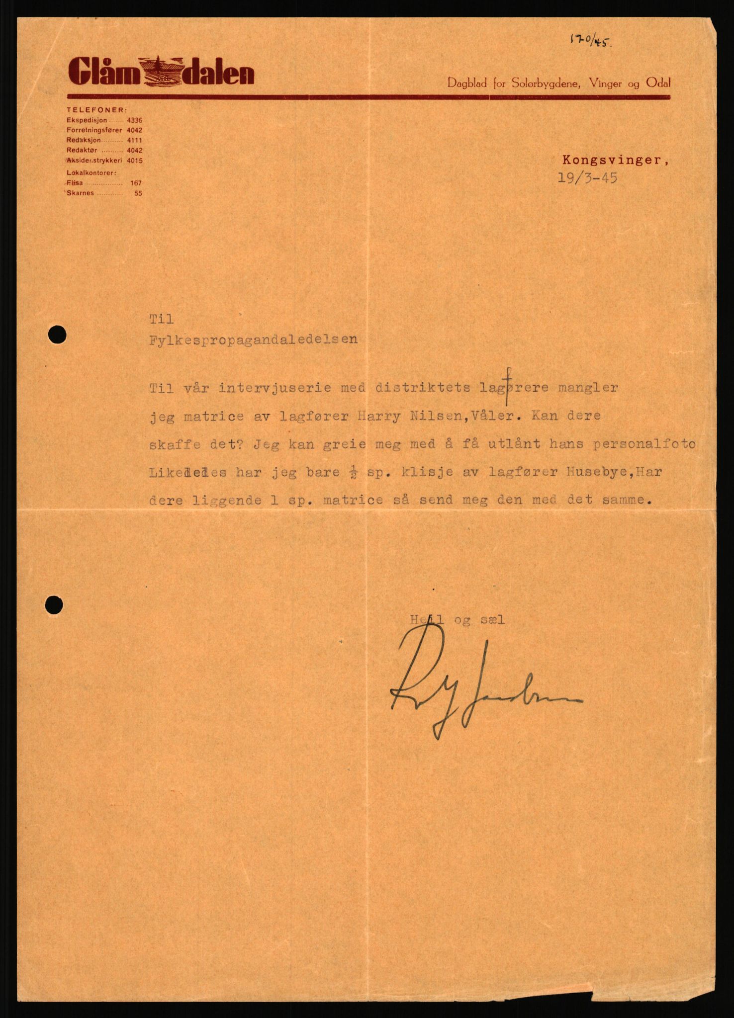 Landssvikarkivet, Kongsvinger politikammer, AV/RA-S-3138-08/Da/L0055/0797: Saker / Anr. 555/45, 1945-1946, p. 134