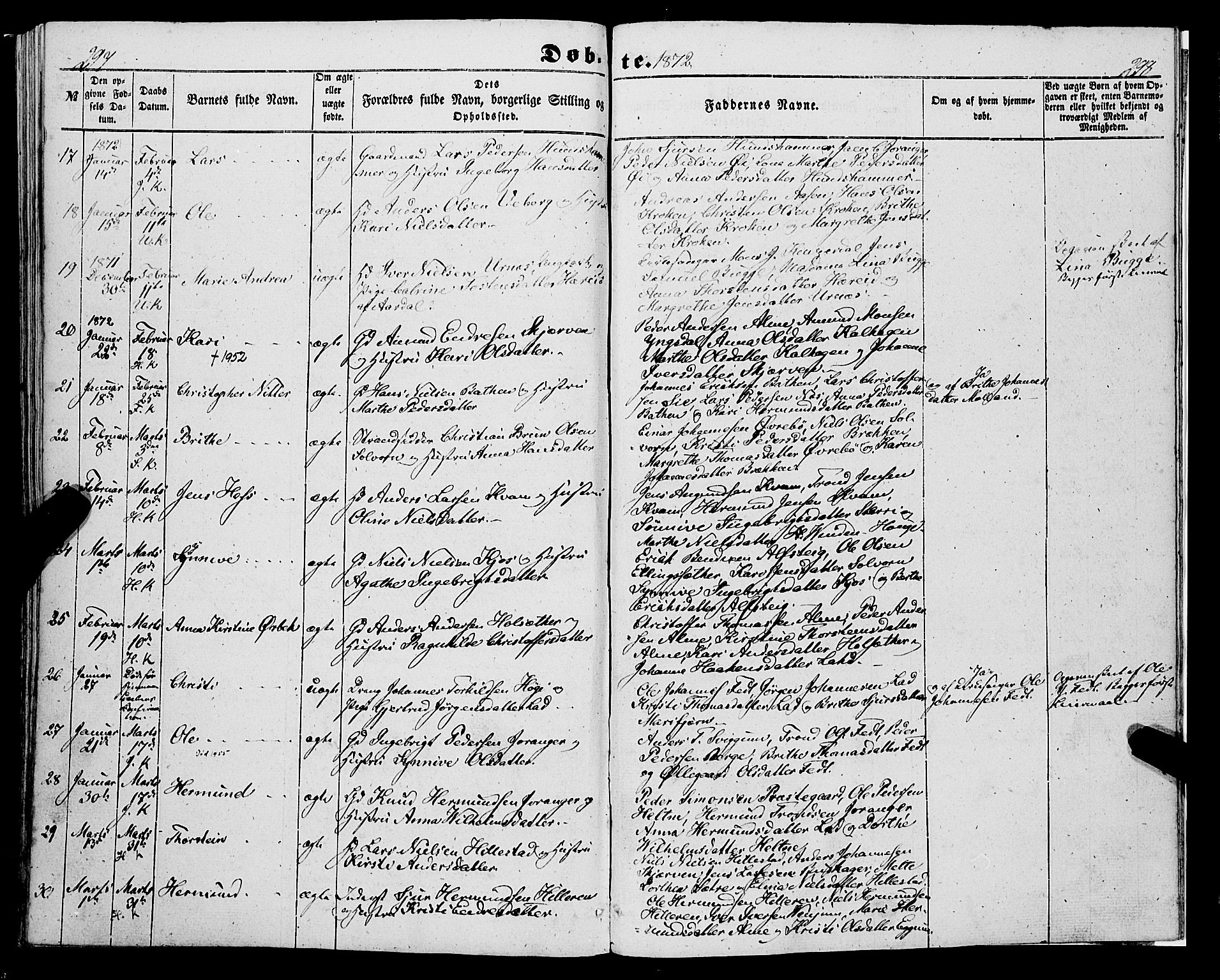 Hafslo sokneprestembete, AV/SAB-A-80301/H/Haa/Haaa/L0009: Parish register (official) no. A 9, 1852-1873, p. 297-298