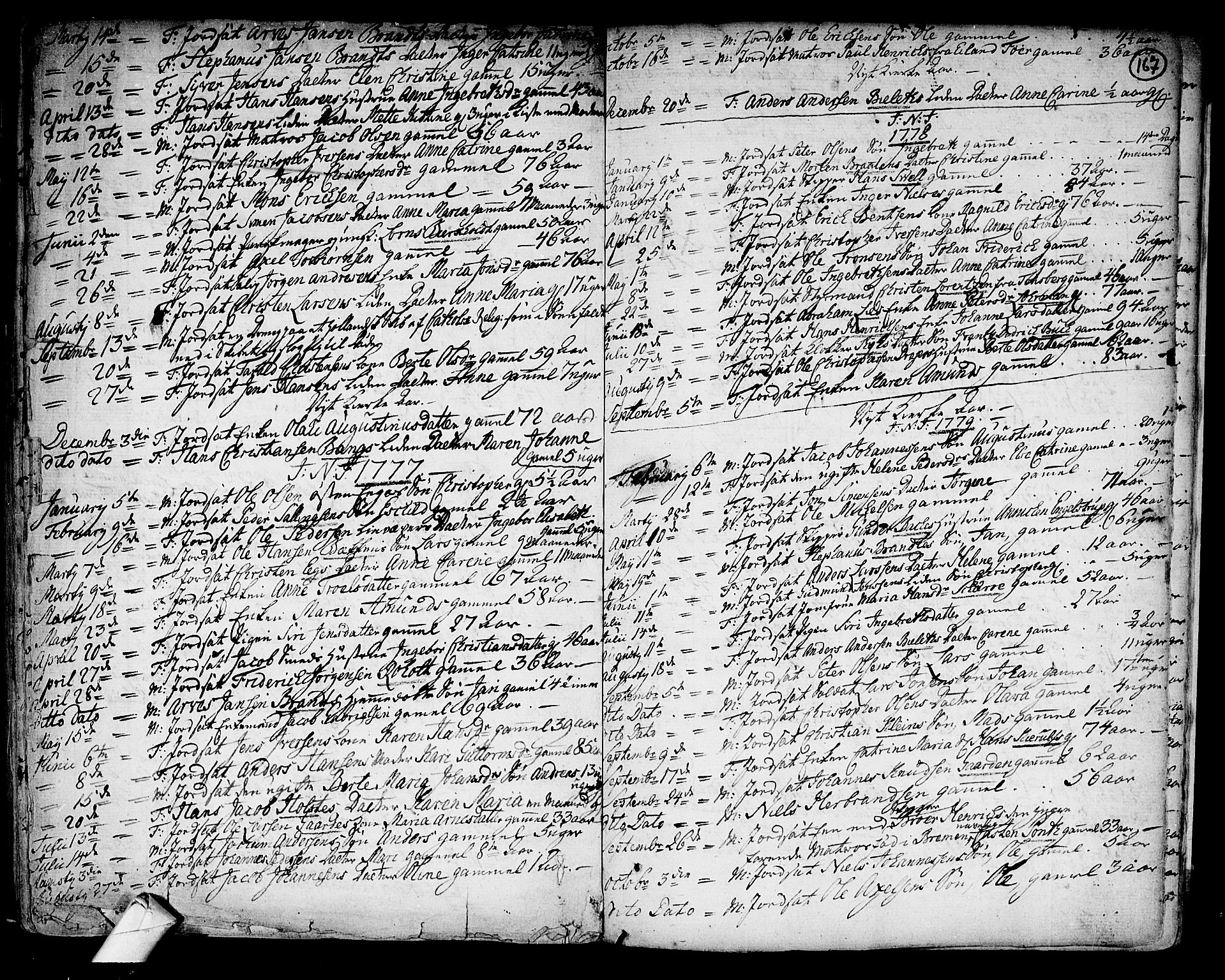 Strømsø kirkebøker, AV/SAKO-A-246/F/Fb/L0002: Parish register (official) no. II 2, 1739-1814, p. 167