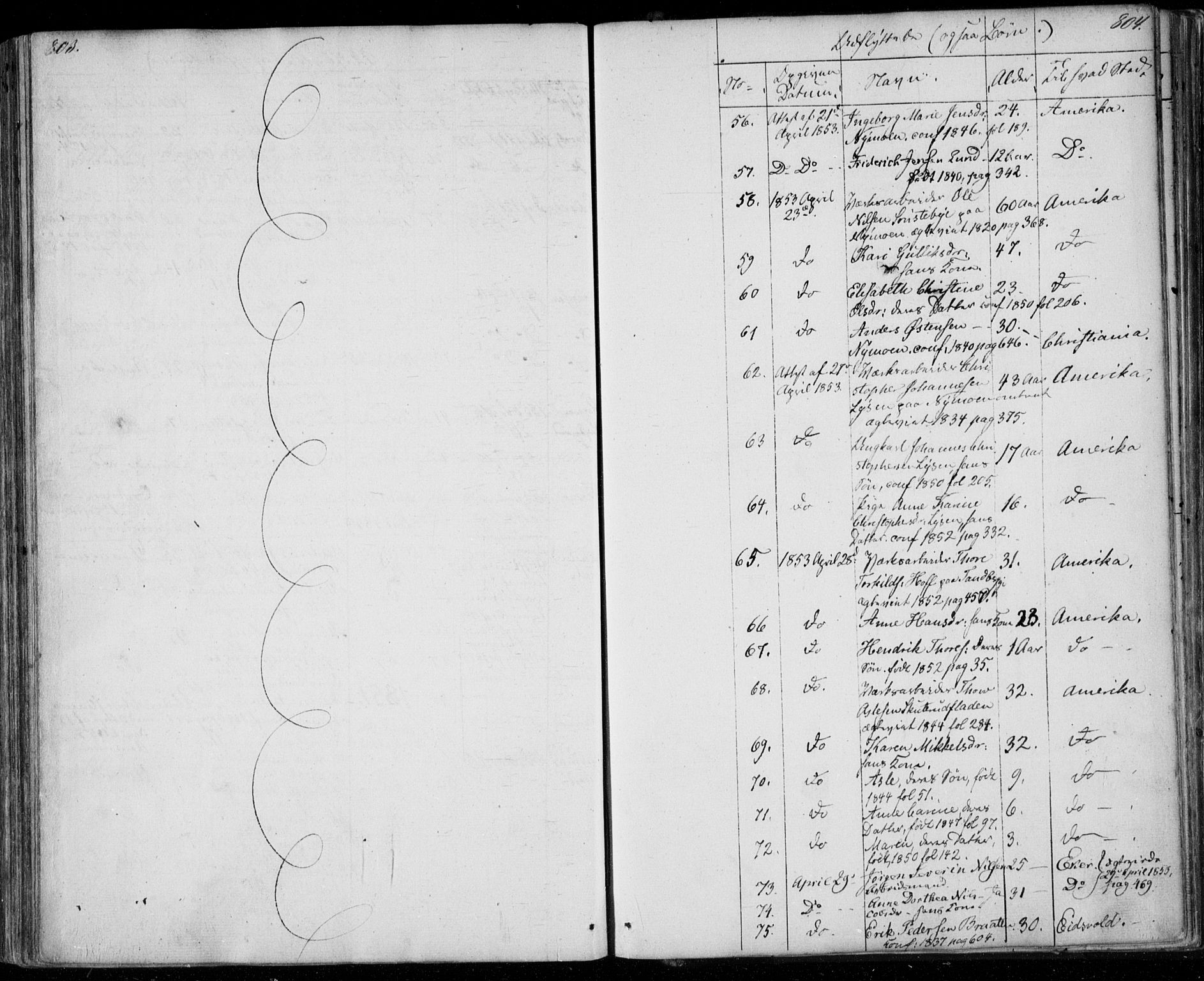 Modum kirkebøker, AV/SAKO-A-234/F/Fa/L0008: Parish register (official) no. 8, 1851-1859, p. 803-804