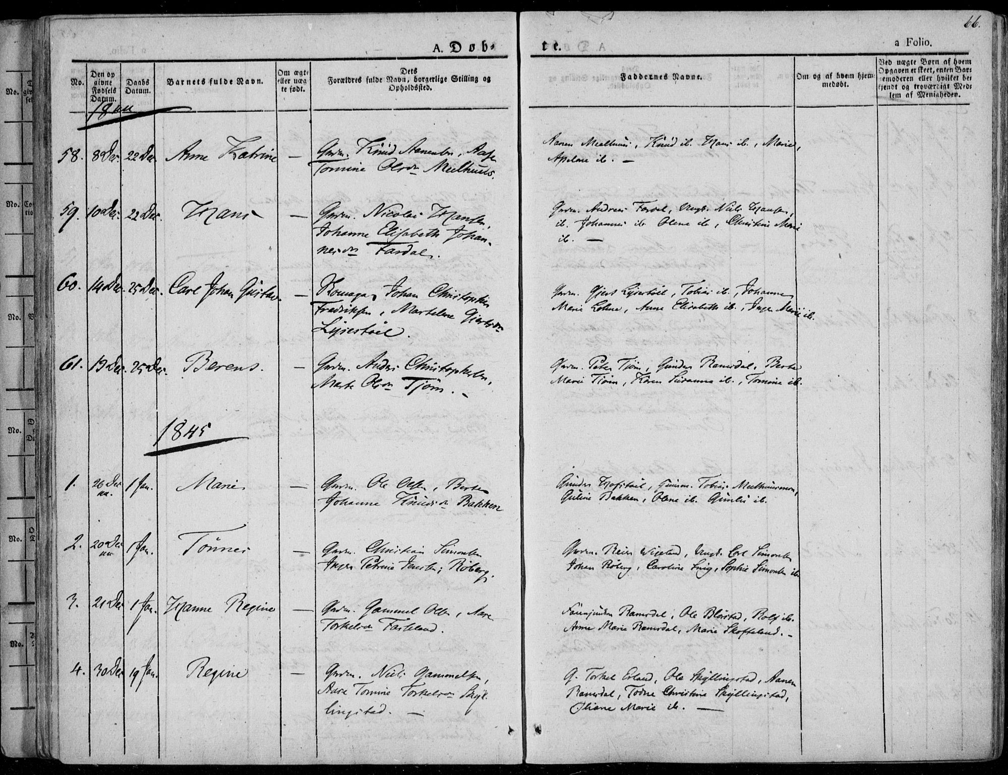 Sør-Audnedal sokneprestkontor, AV/SAK-1111-0039/F/Fa/Fab/L0006: Parish register (official) no. A 6, 1829-1855, p. 66