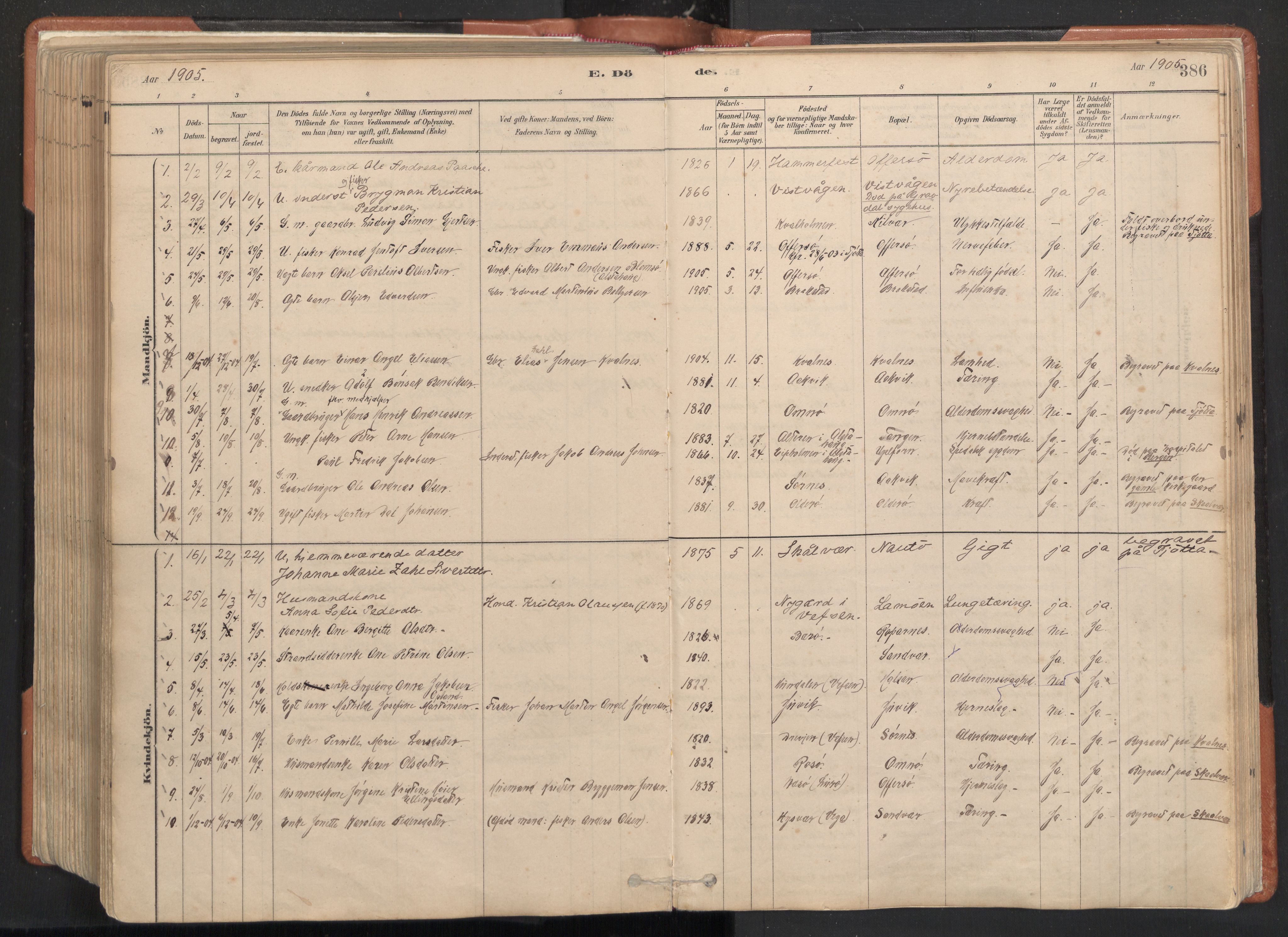 Ministerialprotokoller, klokkerbøker og fødselsregistre - Nordland, SAT/A-1459/817/L0264: Parish register (official) no. 817A04, 1878-1907, p. 386