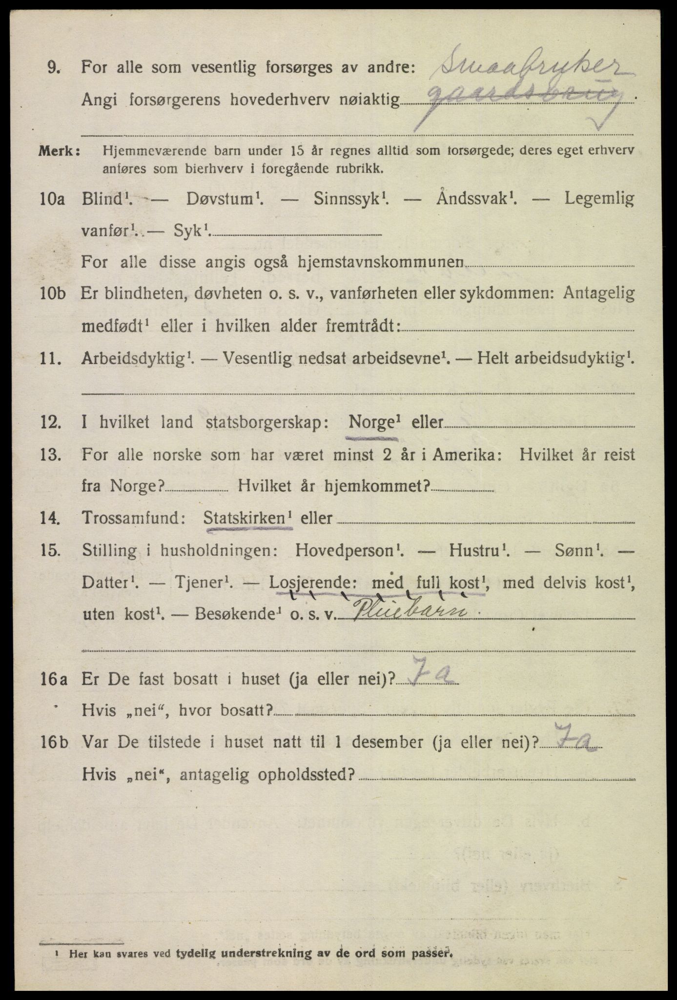 SAK, 1920 census for Greipstad, 1920, p. 2059