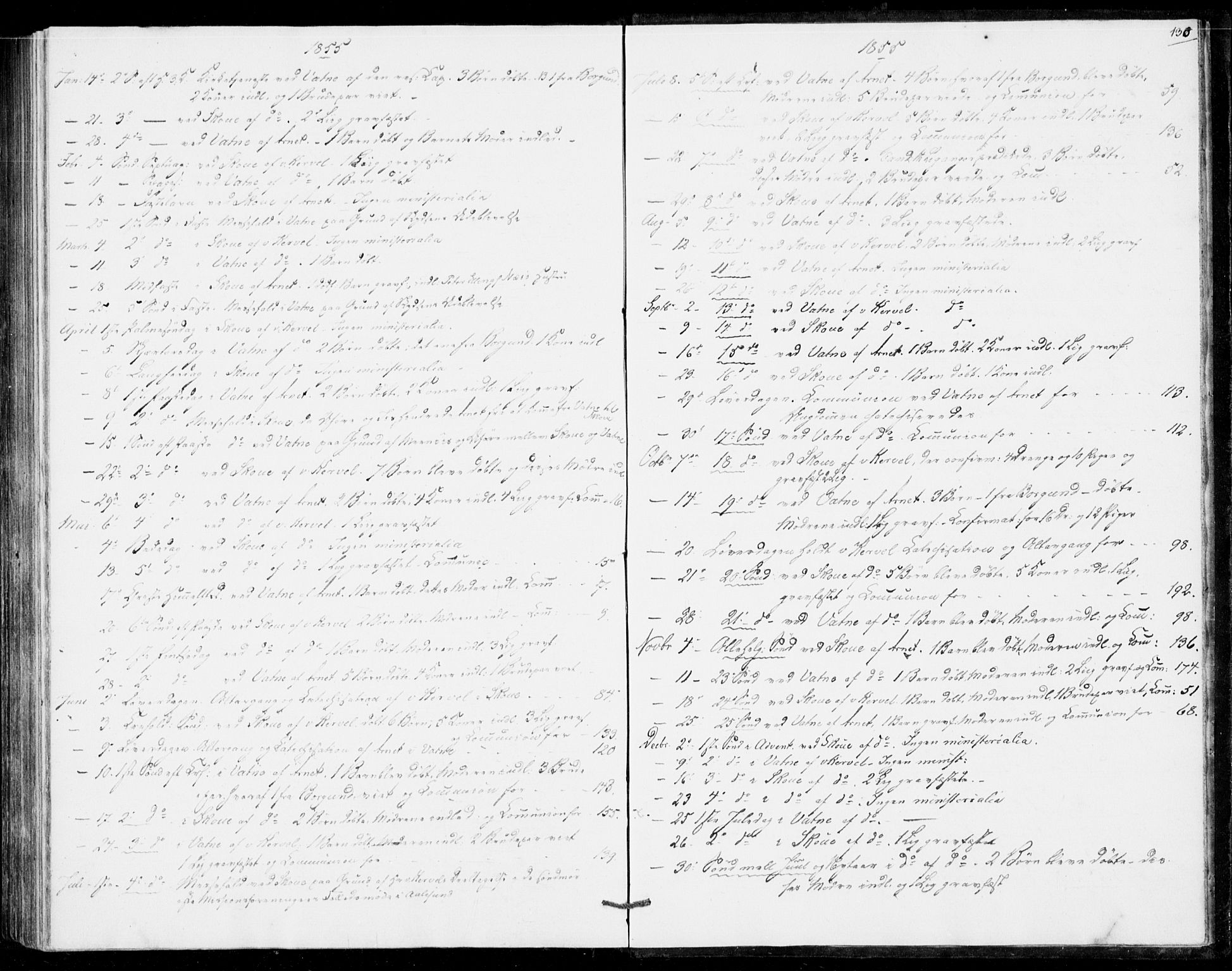 Ministerialprotokoller, klokkerbøker og fødselsregistre - Møre og Romsdal, SAT/A-1454/524/L0353: Parish register (official) no. 524A05, 1848-1856, p. 130