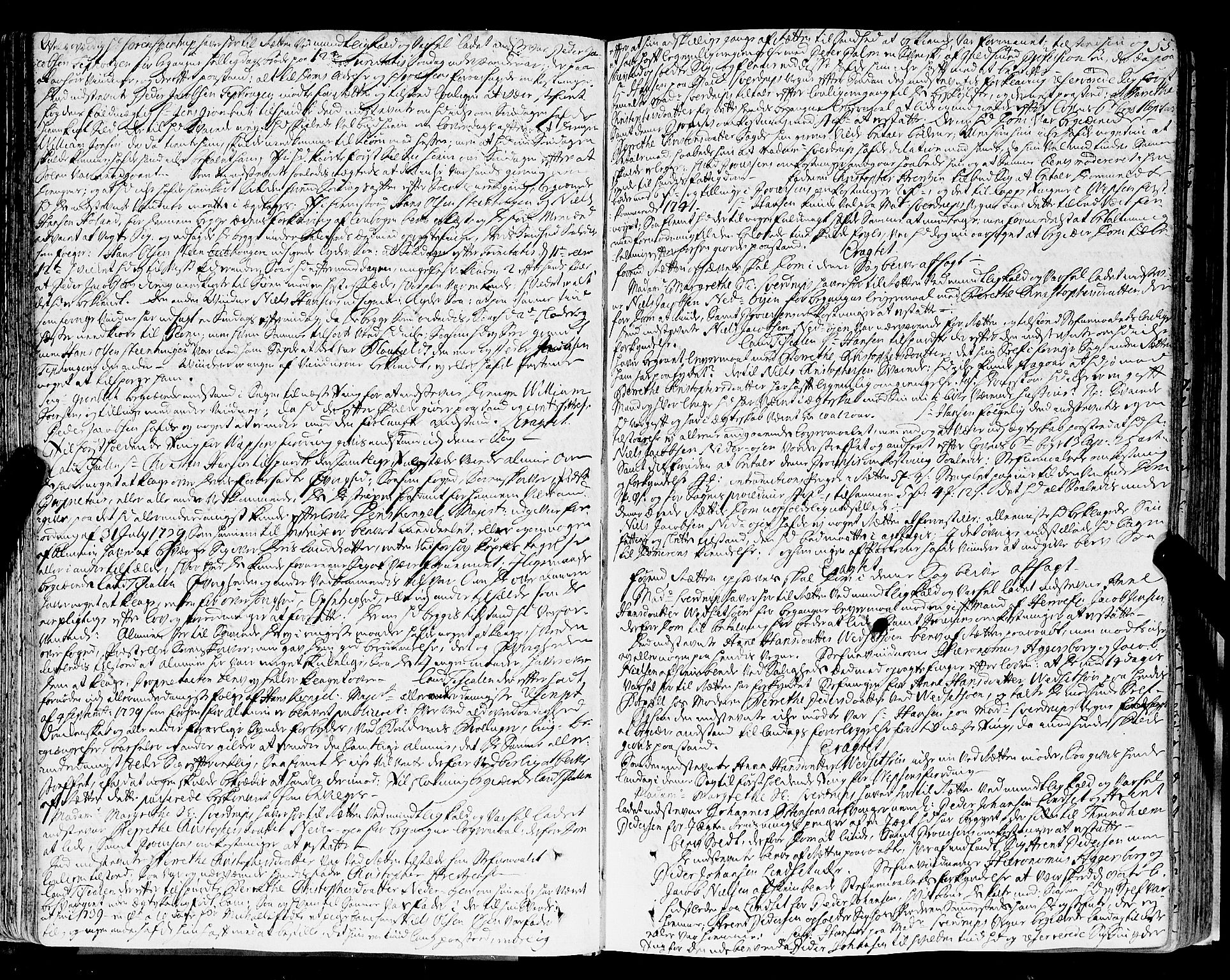 Helgeland sorenskriveri, SAT/A-0004/1/1A/L0011: Tingbok 12A, 1740-1743, p. 54b-55a