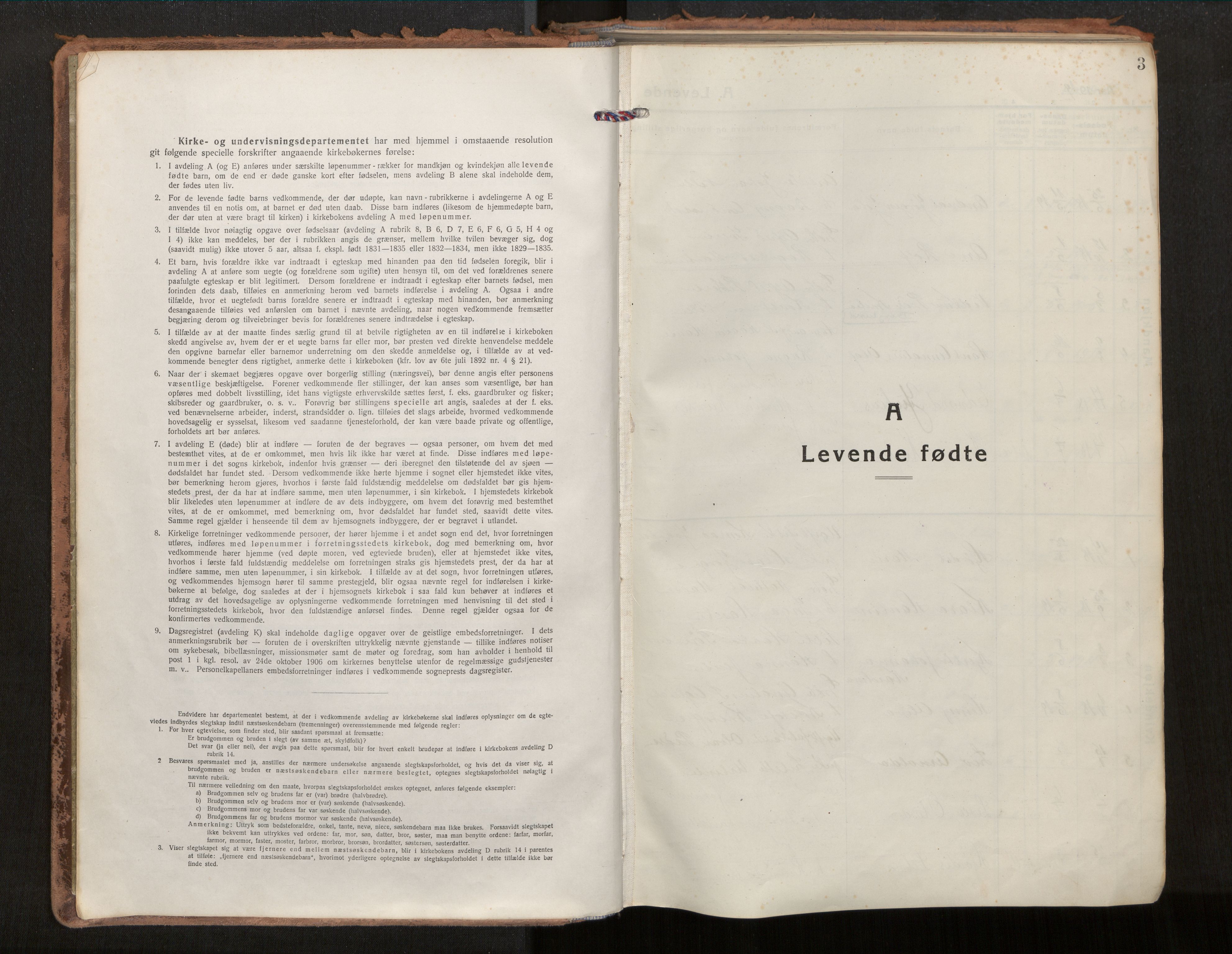 Ministerialprotokoller, klokkerbøker og fødselsregistre - Nordland, AV/SAT-A-1459/880/L1136: Parish register (official) no. 880A10, 1919-1927, p. 3