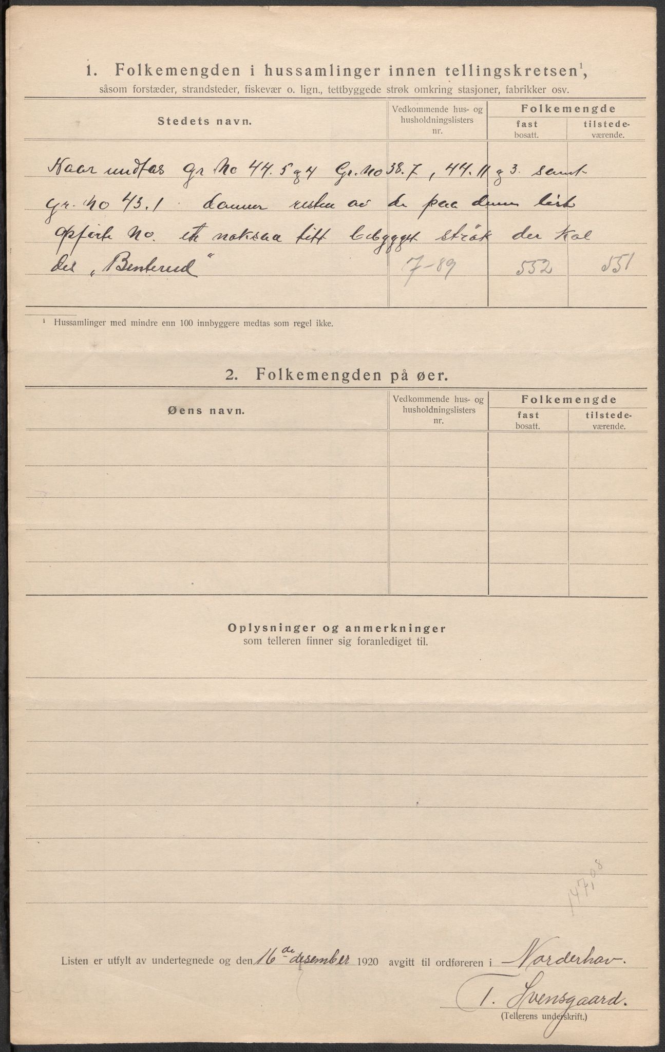 SAKO, 1920 census for Norderhov, 1920, p. 17