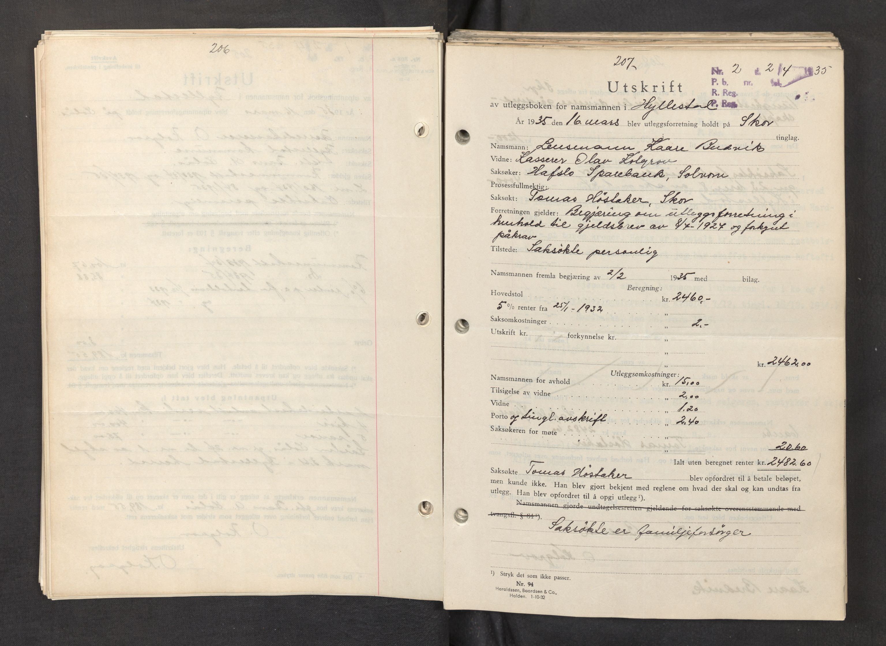 Ytre Sogn tingrett, SAB/A-2601/1/G/Gba/L0044: Mortgage book no. II.B.44, 1935-1935, Deed date: 19.03.1935