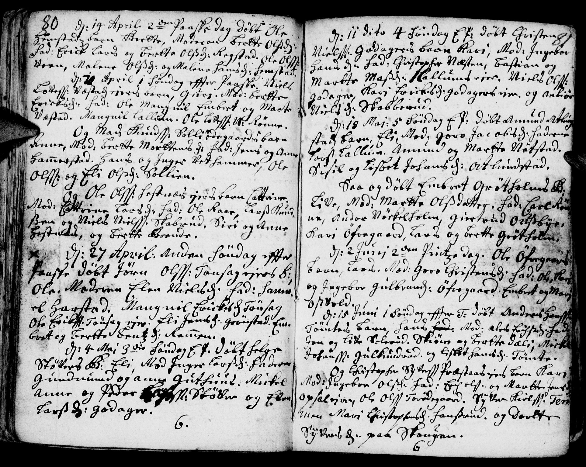 Stange prestekontor, AV/SAH-PREST-002/K/L0002: Parish register (official) no. 2, 1724-1740, p. 80-81