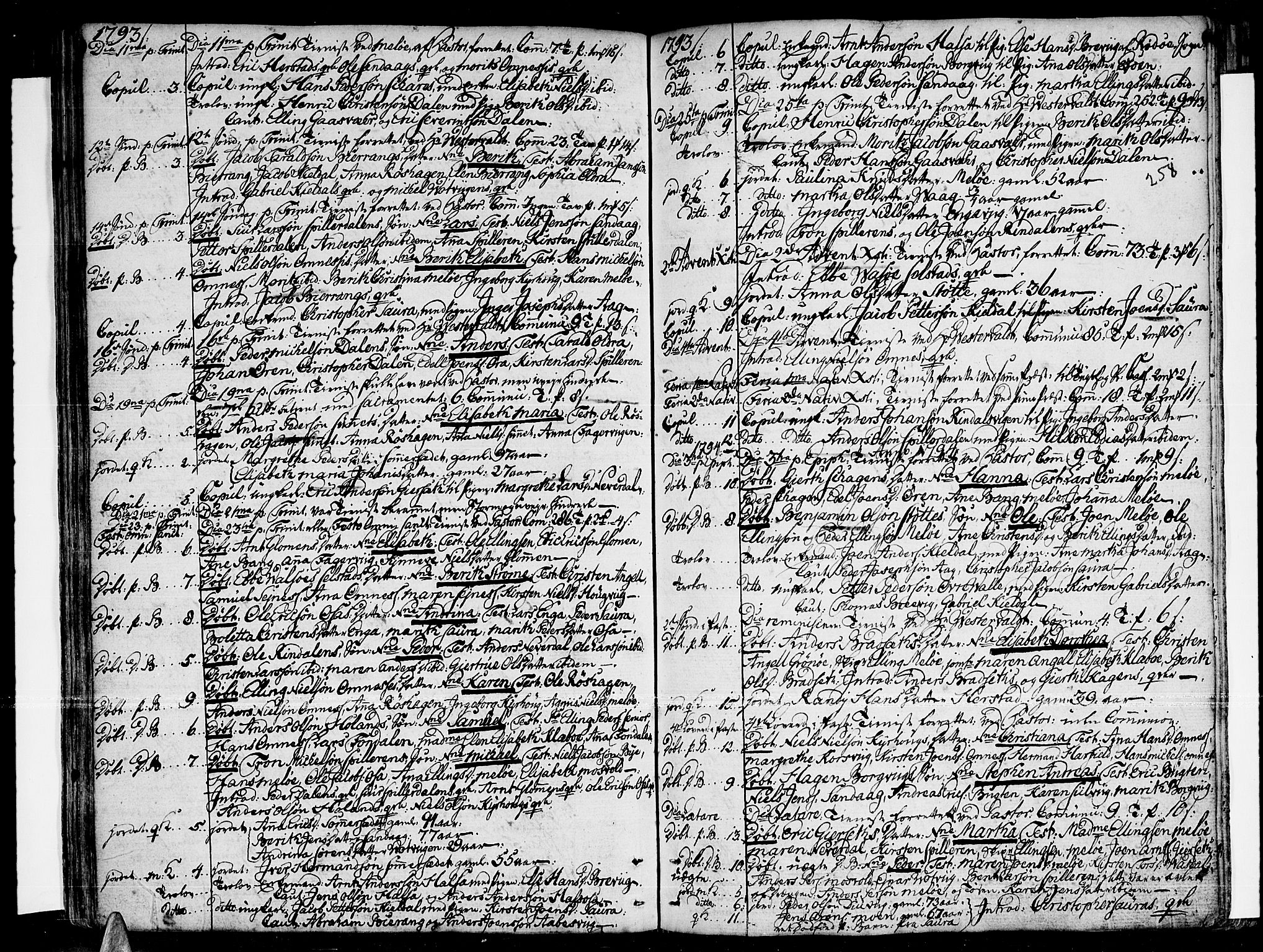 Ministerialprotokoller, klokkerbøker og fødselsregistre - Nordland, SAT/A-1459/841/L0591: Parish register (official) no. 841A03 /2, 1777-1819, p. 257-258