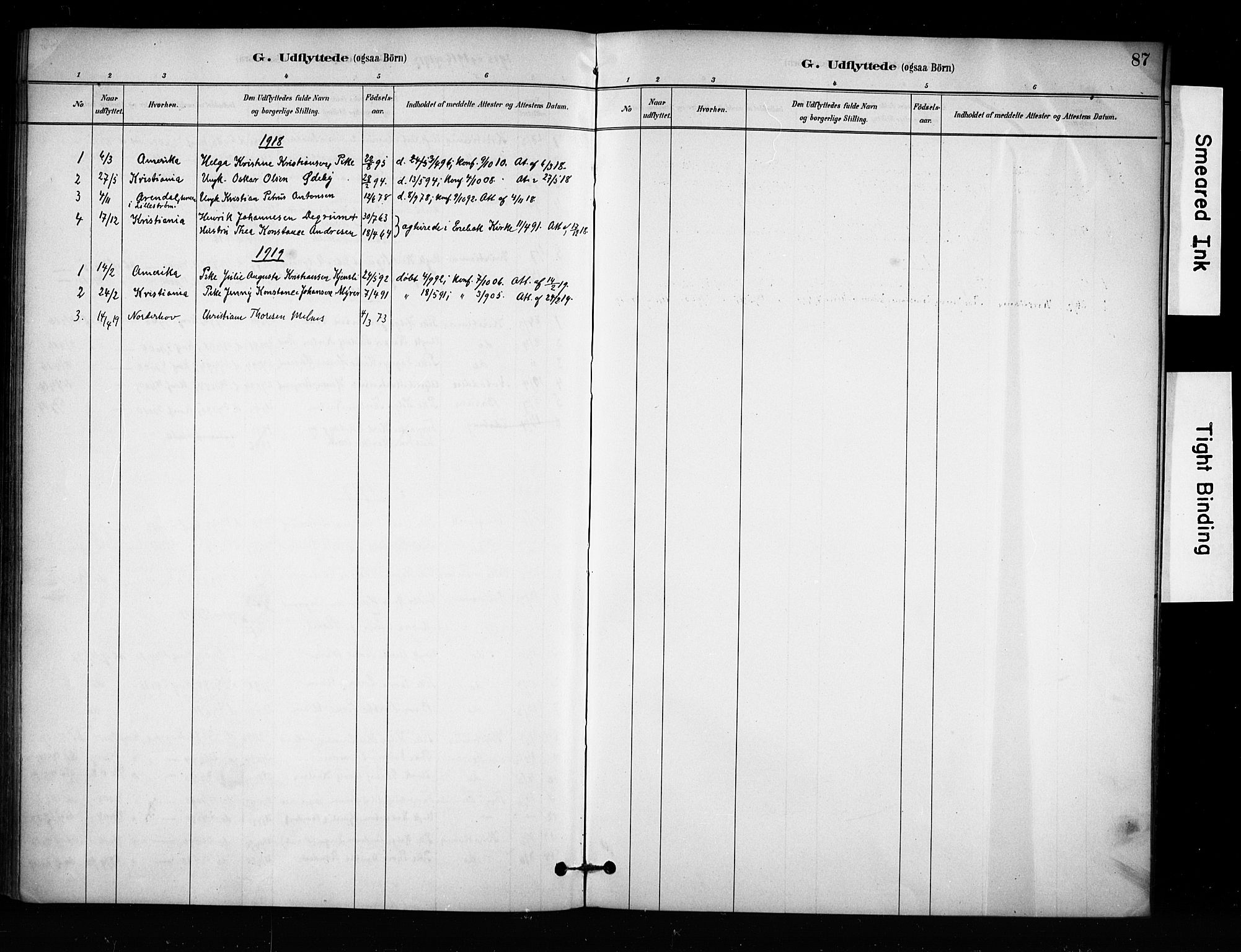 Enebakk prestekontor Kirkebøker, SAO/A-10171c/F/Fa/L0017: Parish register (official) no. I 17, 1881-1919, p. 87