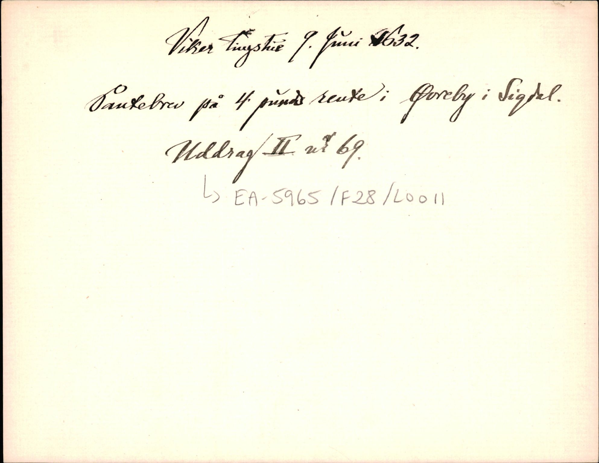 Riksarkivets diplomsamling, AV/RA-EA-5965/F35/F35d/L0003: Innlånte diplomer, seddelregister, 1621-1642, p. 367