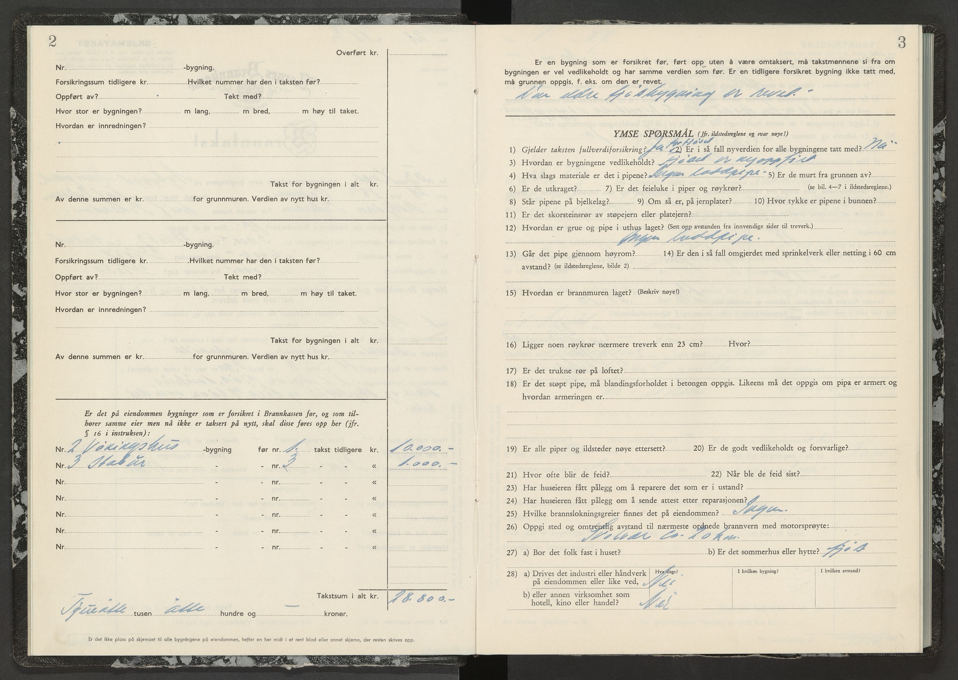 Norges Brannkasse Vågan, AV/SAT-A-5587/Fb/L0008: Branntakstprotokoll, 1953-1955