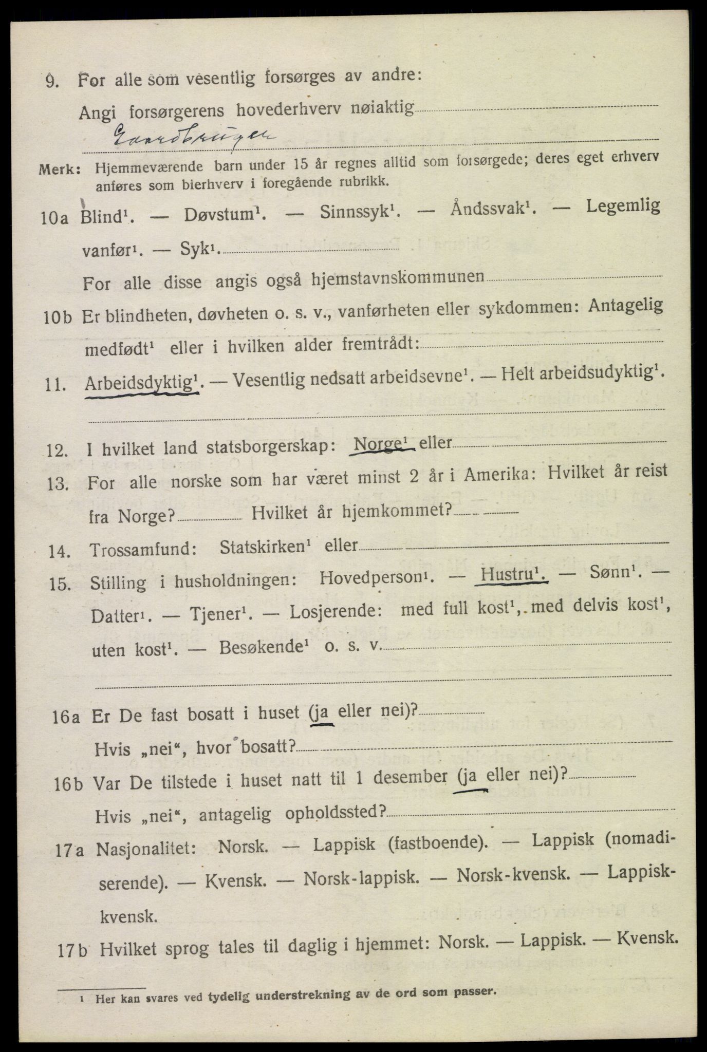 SAH, 1920 census for Eina, 1920, p. 1759