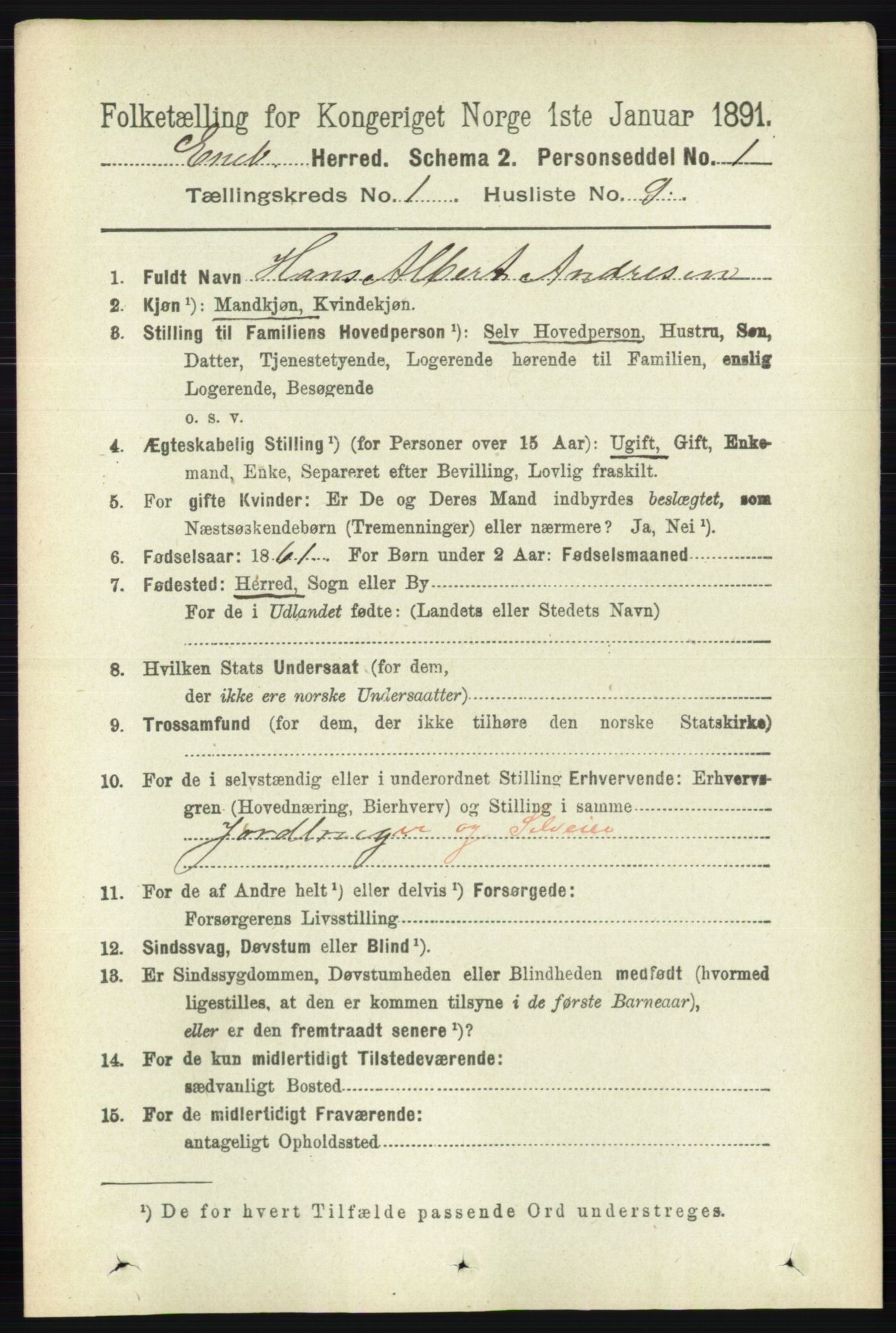 RA, 1891 census for 0229 Enebakk, 1891, p. 179