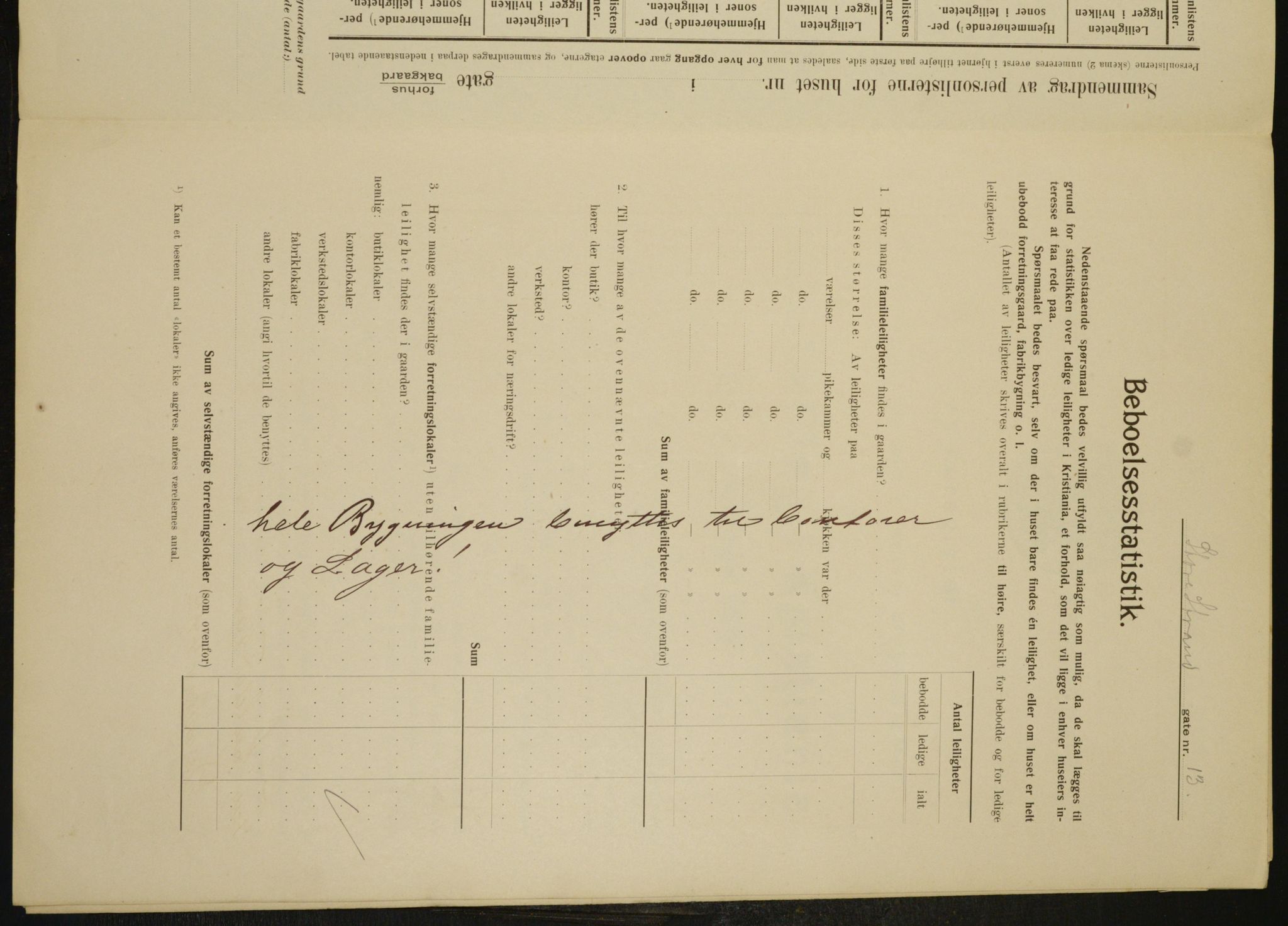 OBA, Municipal Census 1910 for Kristiania, 1910, p. 97754