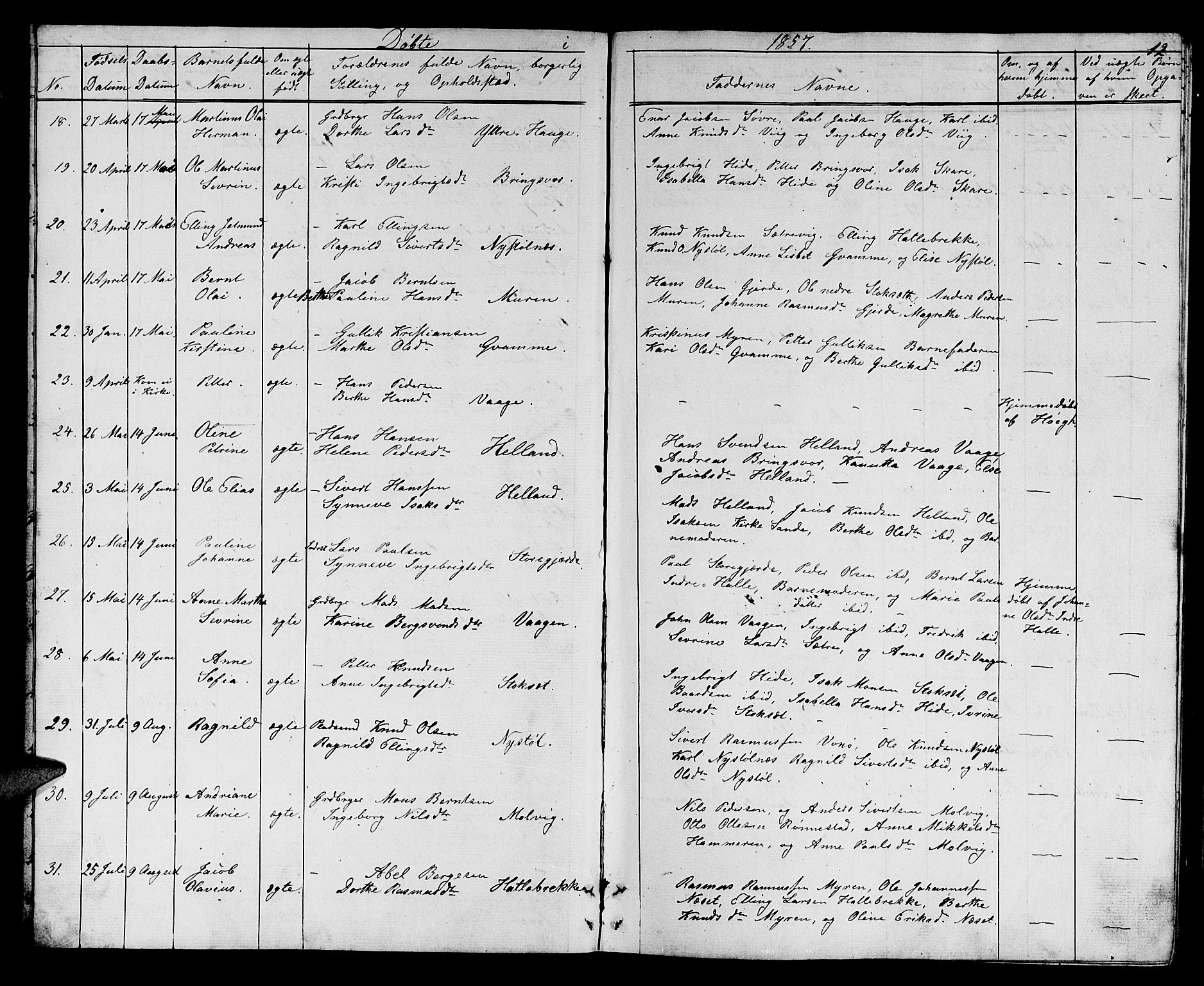 Ministerialprotokoller, klokkerbøker og fødselsregistre - Møre og Romsdal, AV/SAT-A-1454/503/L0047: Parish register (copy) no. 503C02, 1854-1884, p. 12