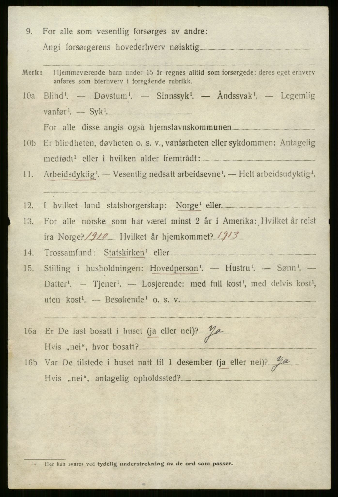 SAB, 1920 census for Breim, 1920, p. 806