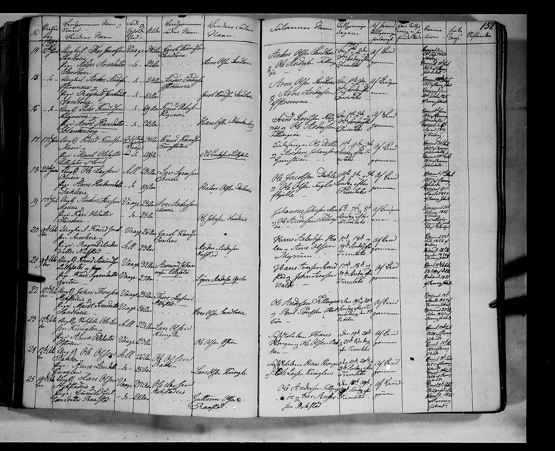 Vågå prestekontor, SAH/PREST-076/H/Ha/Haa/L0005: Parish register (official) no. 5 /1, 1842-1856, p. 157