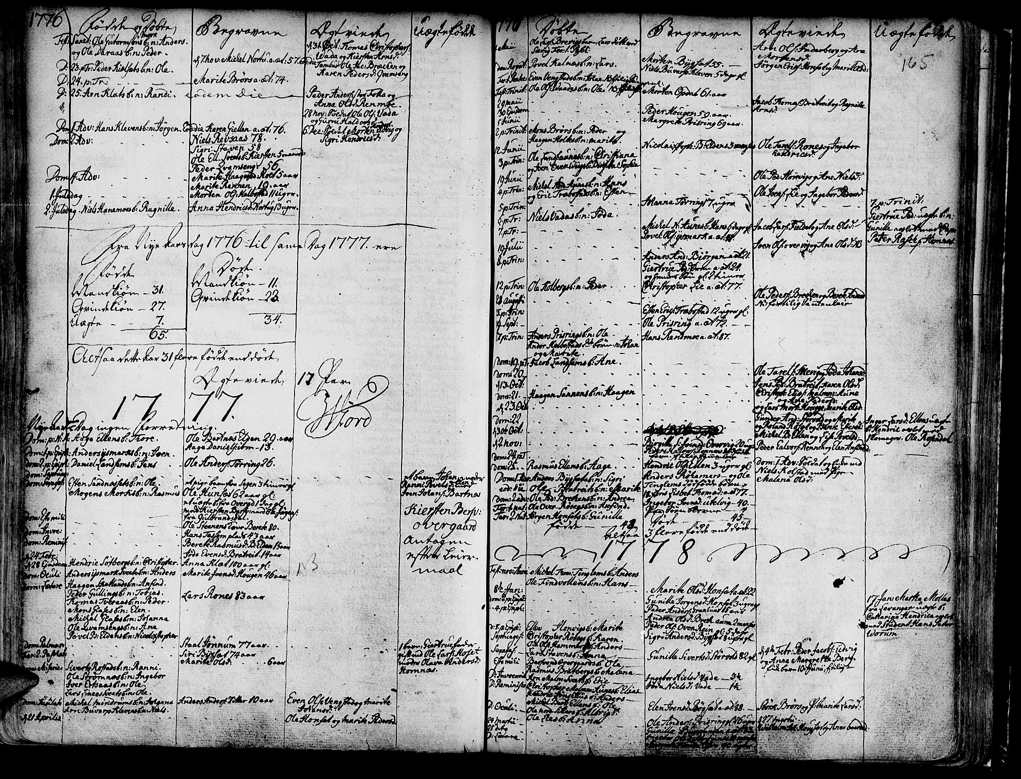 Ministerialprotokoller, klokkerbøker og fødselsregistre - Nord-Trøndelag, SAT/A-1458/741/L0385: Parish register (official) no. 741A01, 1722-1815, p. 165