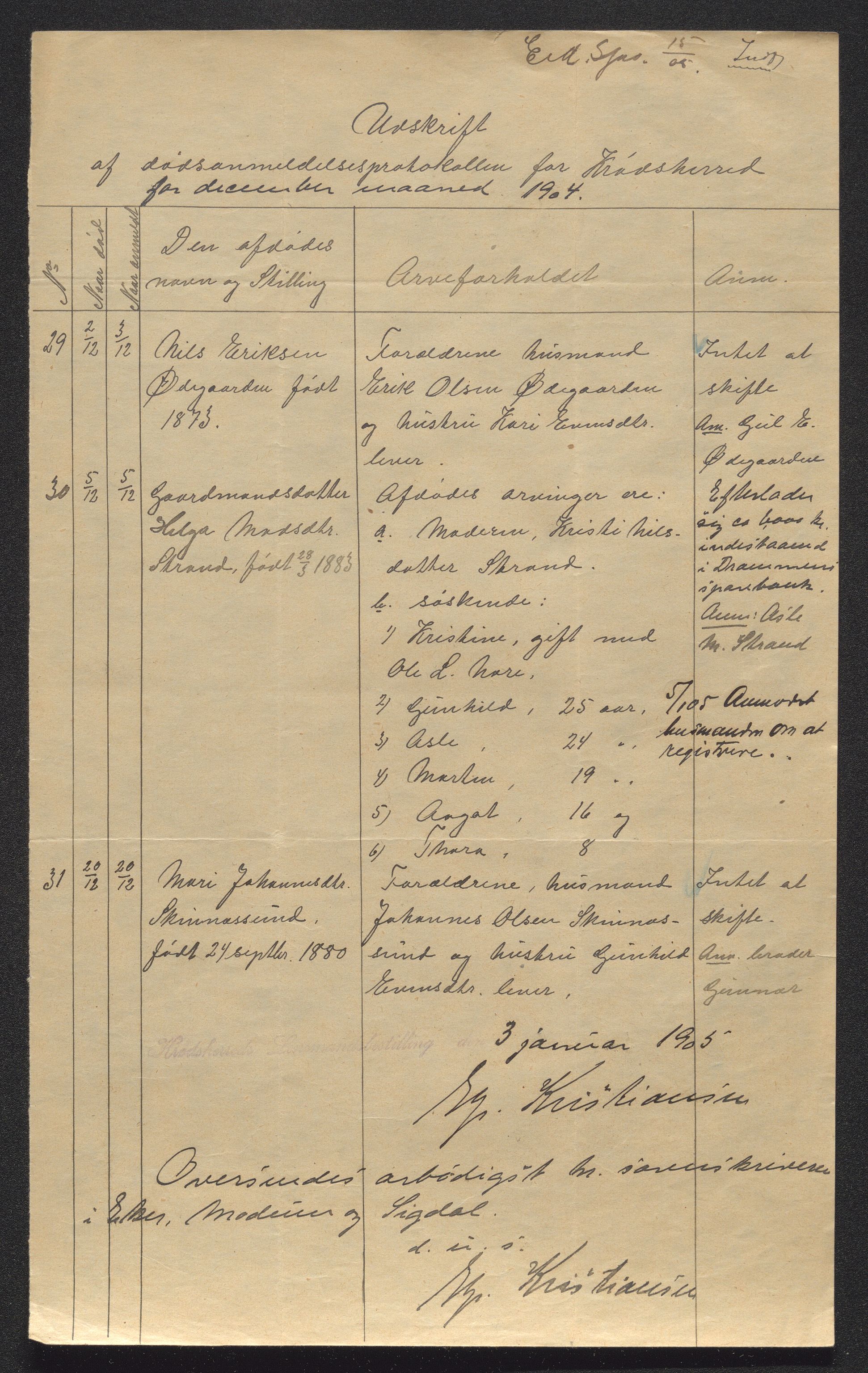 Eiker, Modum og Sigdal sorenskriveri, AV/SAKO-A-123/H/Ha/Hab/L0030: Dødsfallsmeldinger, 1903-1905, p. 844