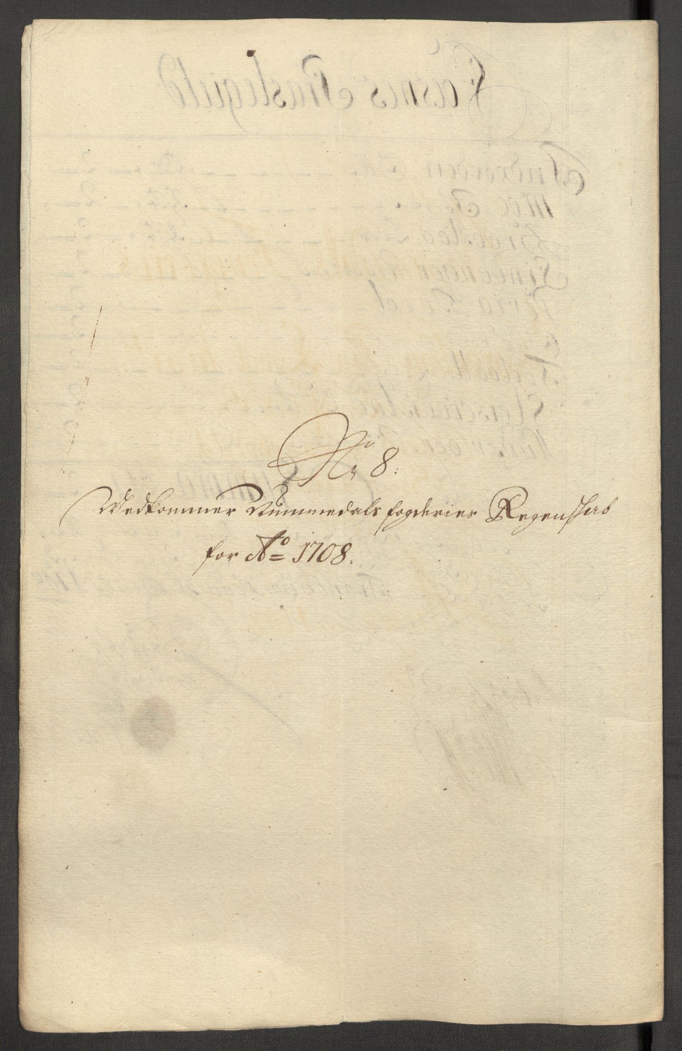 Rentekammeret inntil 1814, Reviderte regnskaper, Fogderegnskap, RA/EA-4092/R64/L4430: Fogderegnskap Namdal, 1707-1708, p. 343