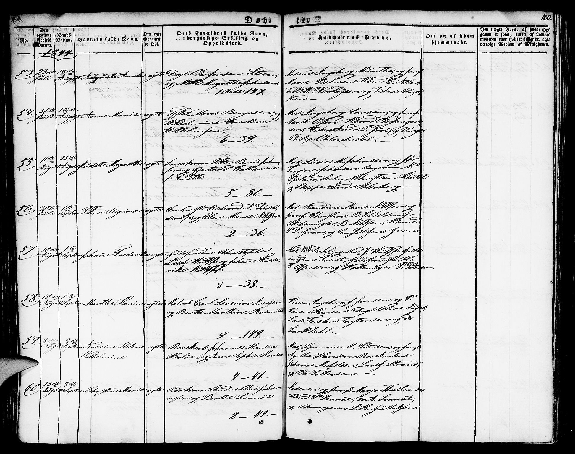 Nykirken Sokneprestembete, AV/SAB-A-77101/H/Haa/L0012: Parish register (official) no. A 12, 1821-1844, p. 160