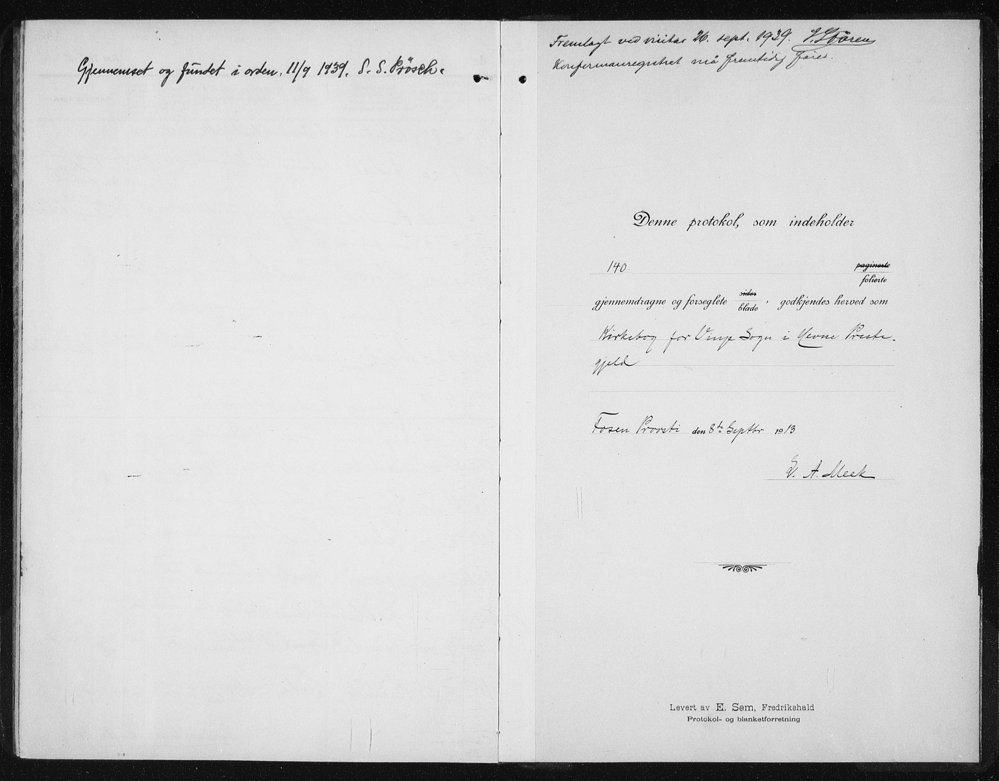 Ministerialprotokoller, klokkerbøker og fødselsregistre - Sør-Trøndelag, SAT/A-1456/631/L0515: Parish register (copy) no. 631C03, 1913-1939