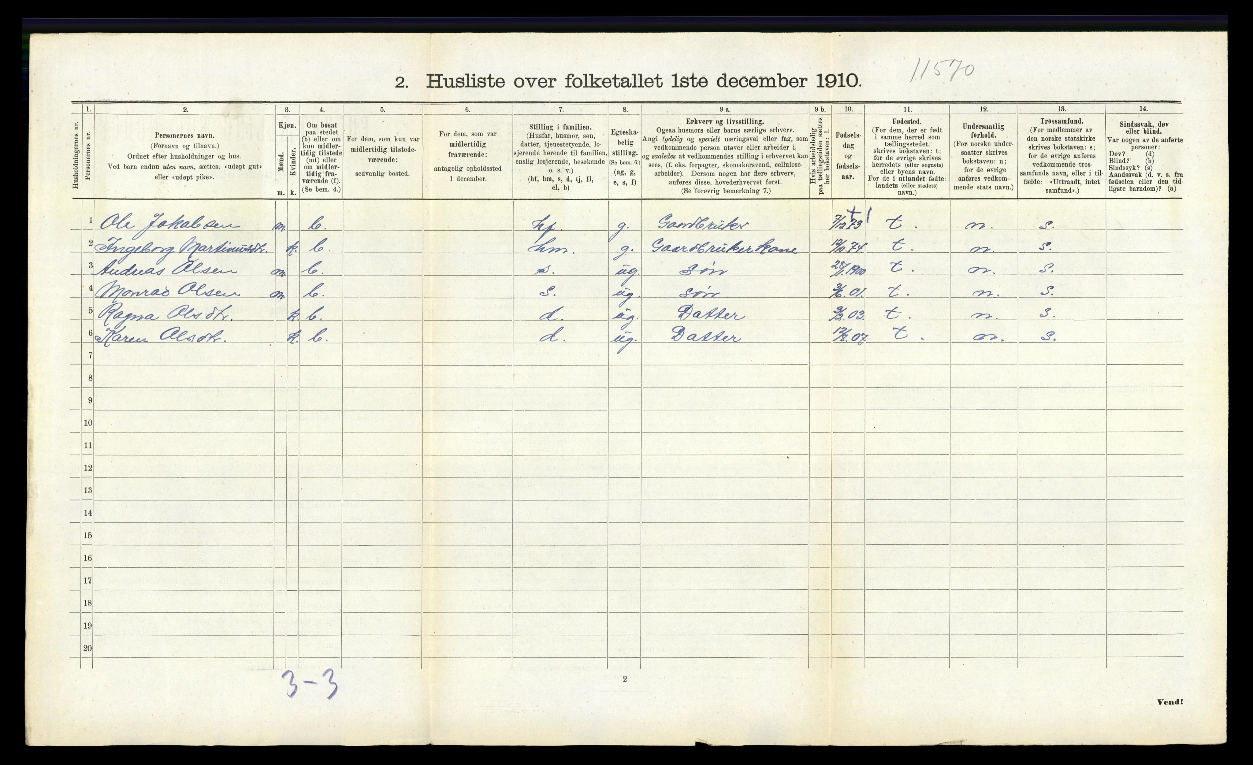 RA, 1910 census for Hjelme, 1910, p. 137