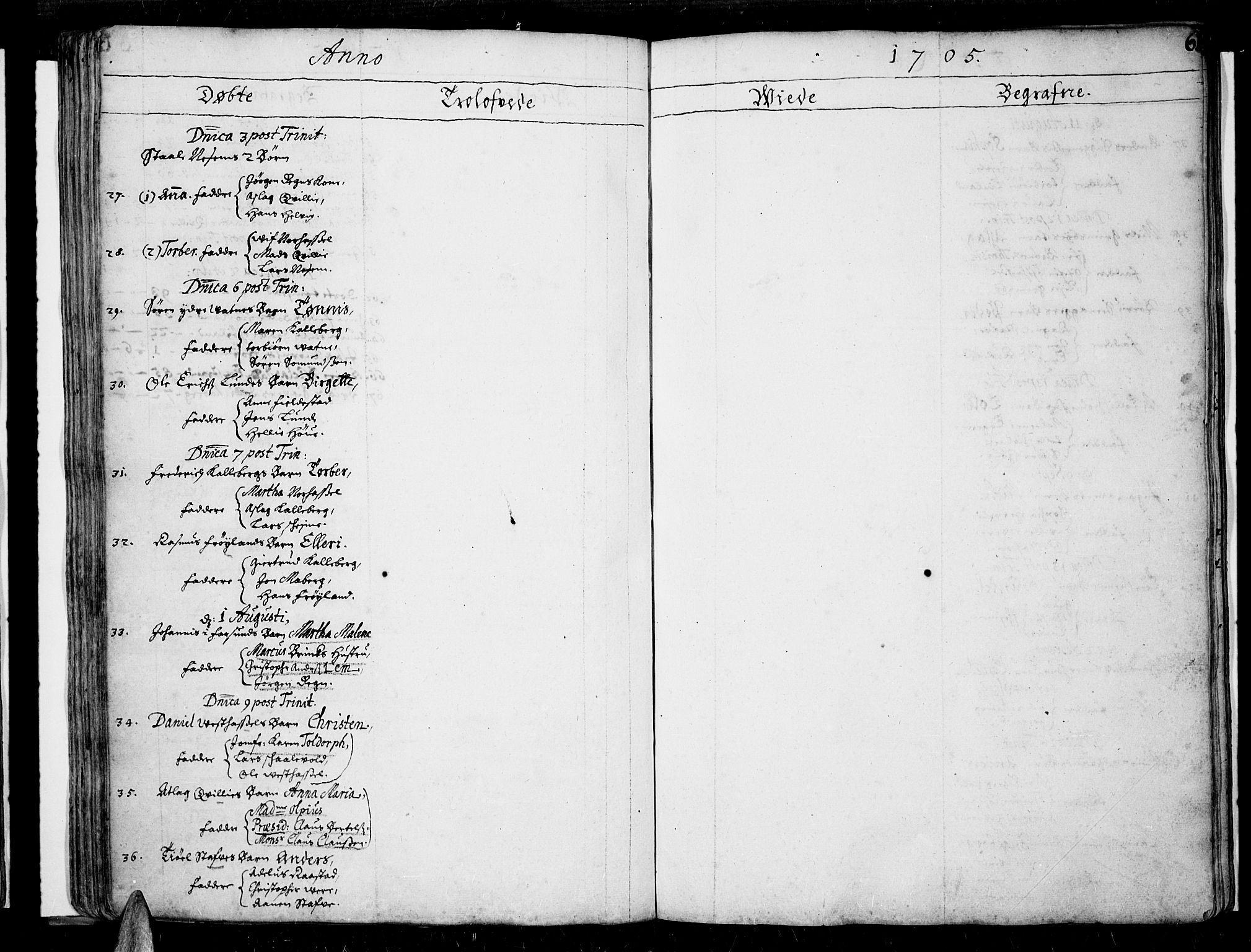 Lista sokneprestkontor, SAK/1111-0027/F/Fa/L0001: Parish register (official) no. A 1 /1, 1691-1715, p. 61