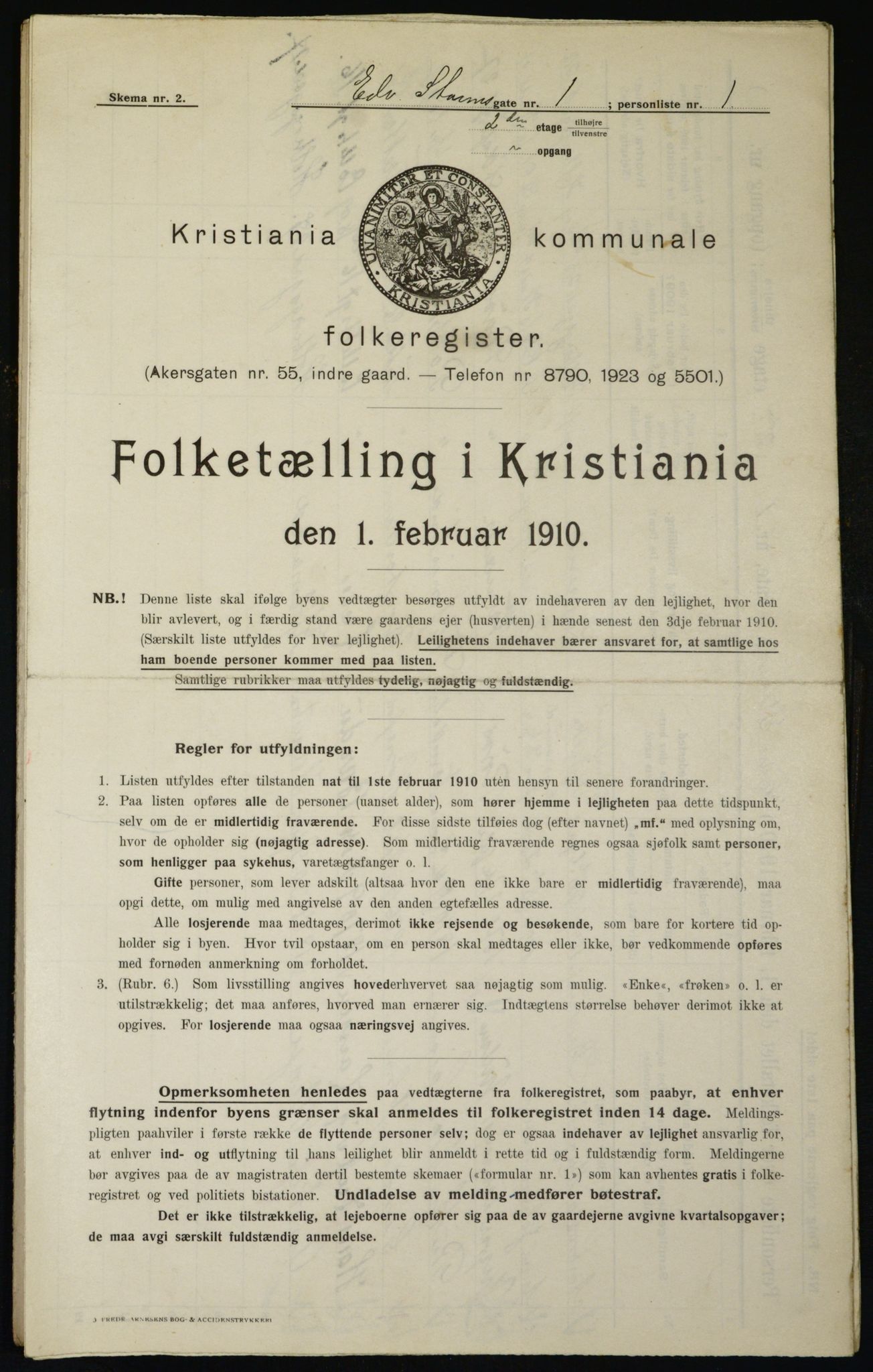 OBA, Municipal Census 1910 for Kristiania, 1910, p. 17750