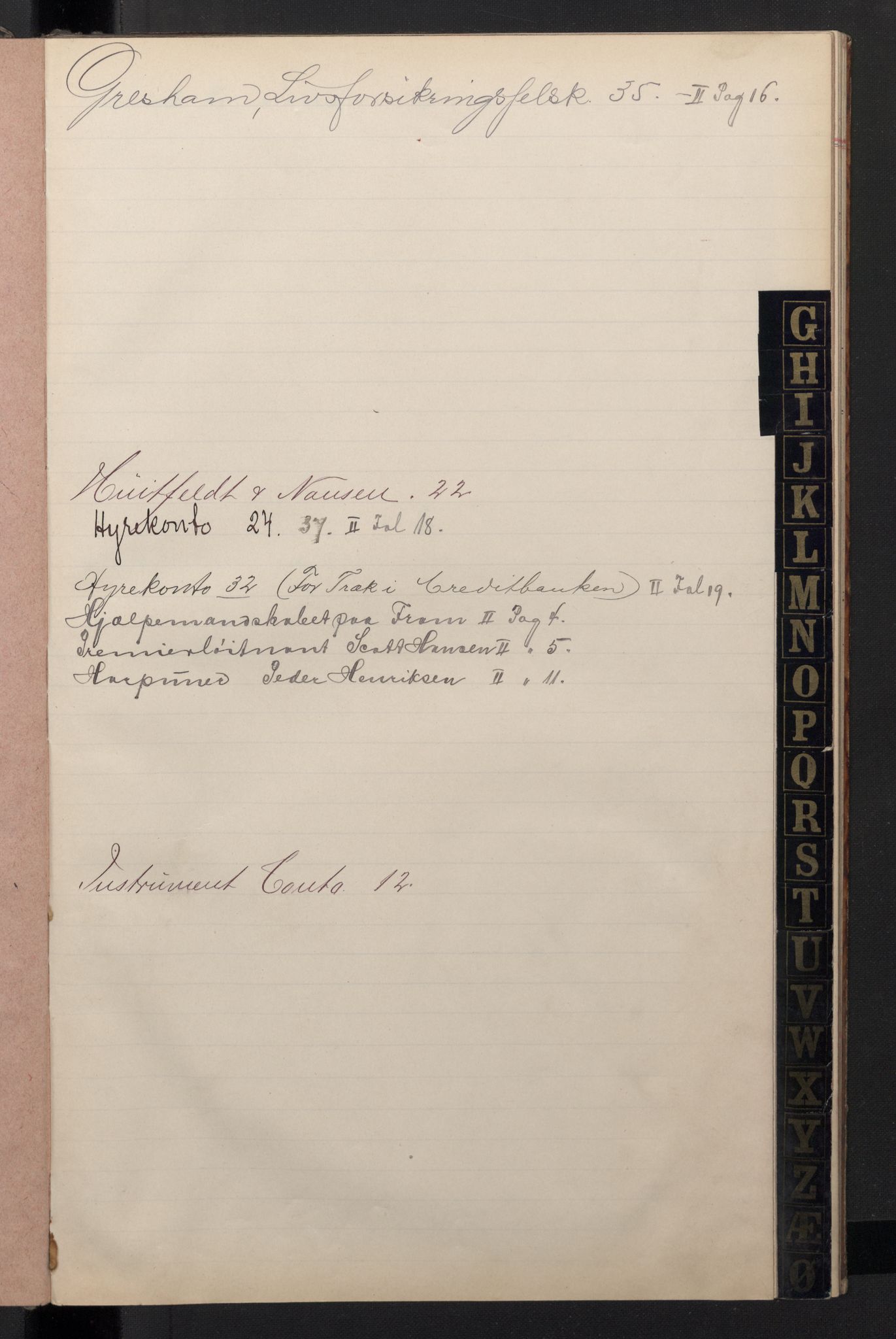 Arbeidskomitéen for Fridtjof Nansens polarekspedisjon, RA/PA-0061/R/L0005/0001: Regnskapsbøker / Hovedbok I, 1891-1897, p. 6