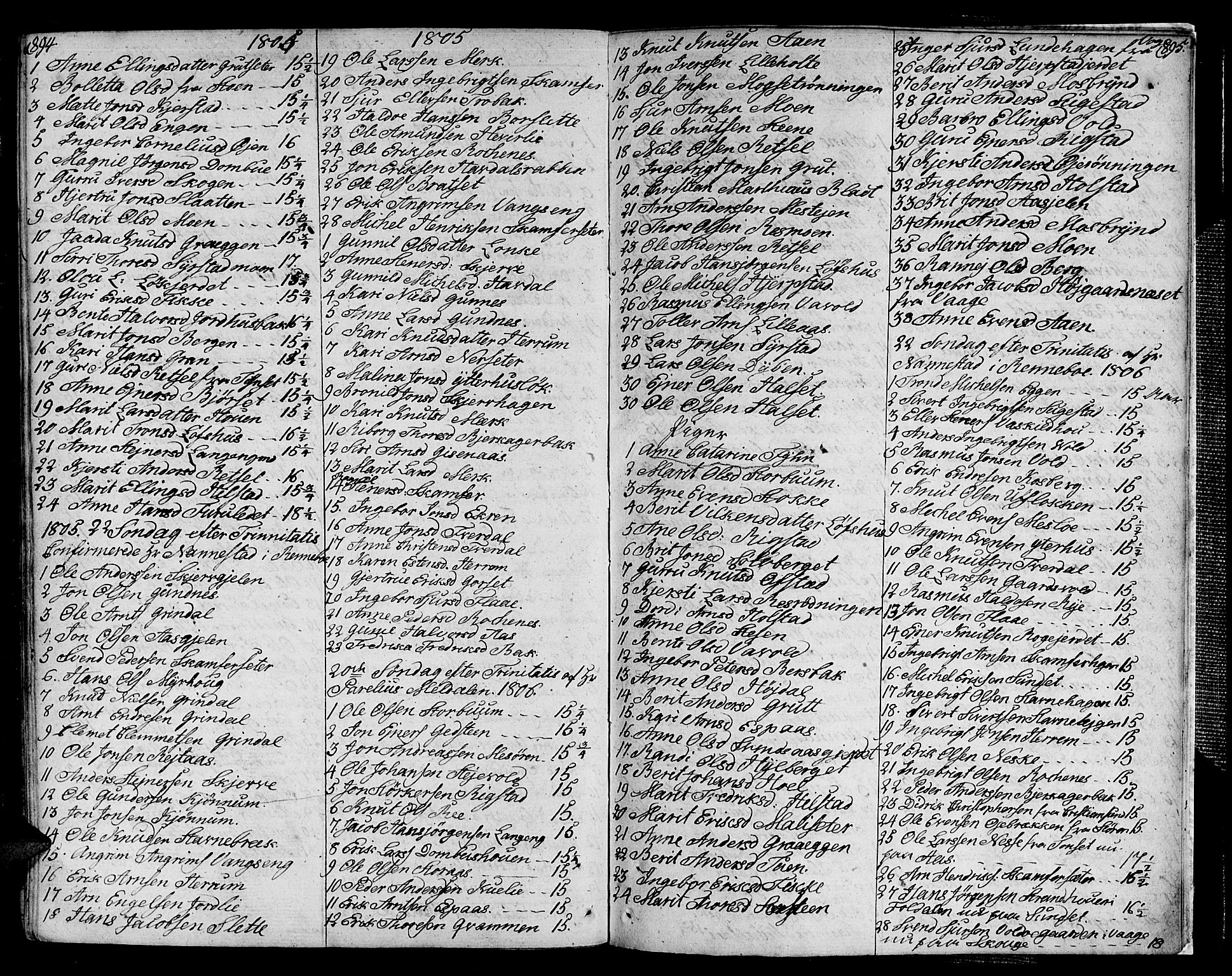 Ministerialprotokoller, klokkerbøker og fødselsregistre - Sør-Trøndelag, SAT/A-1456/672/L0852: Parish register (official) no. 672A05, 1776-1815, p. 894-895