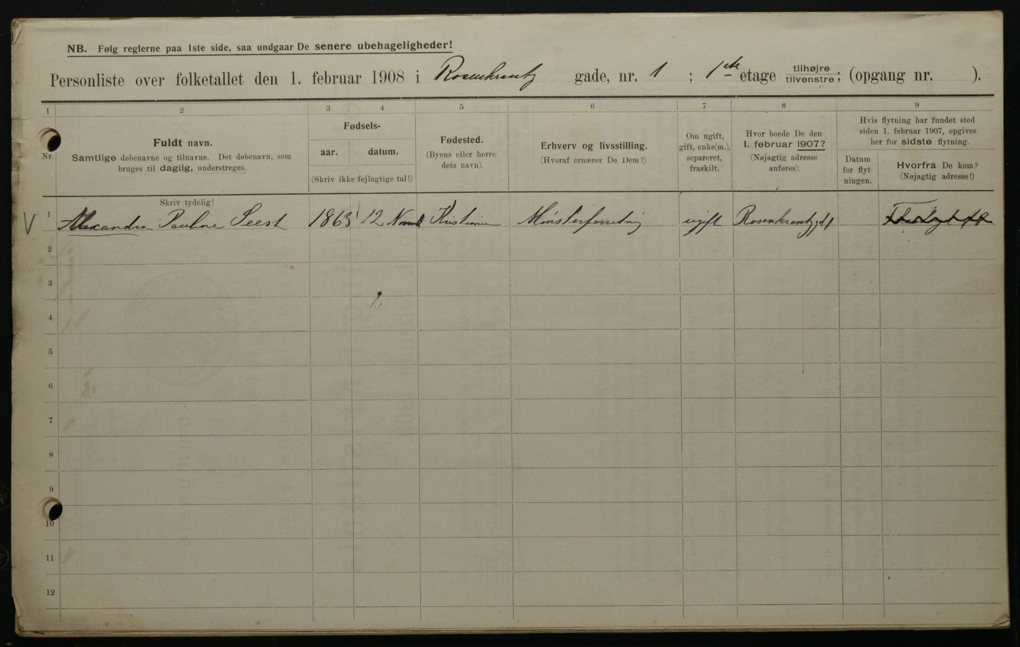 OBA, Municipal Census 1908 for Kristiania, 1908, p. 75280