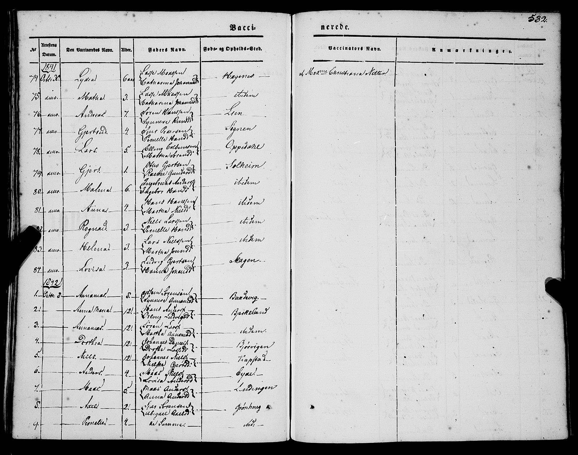 Gaular sokneprestembete, SAB/A-80001/H/Haa: Parish register (official) no. A 4II, 1841-1859, p. 532