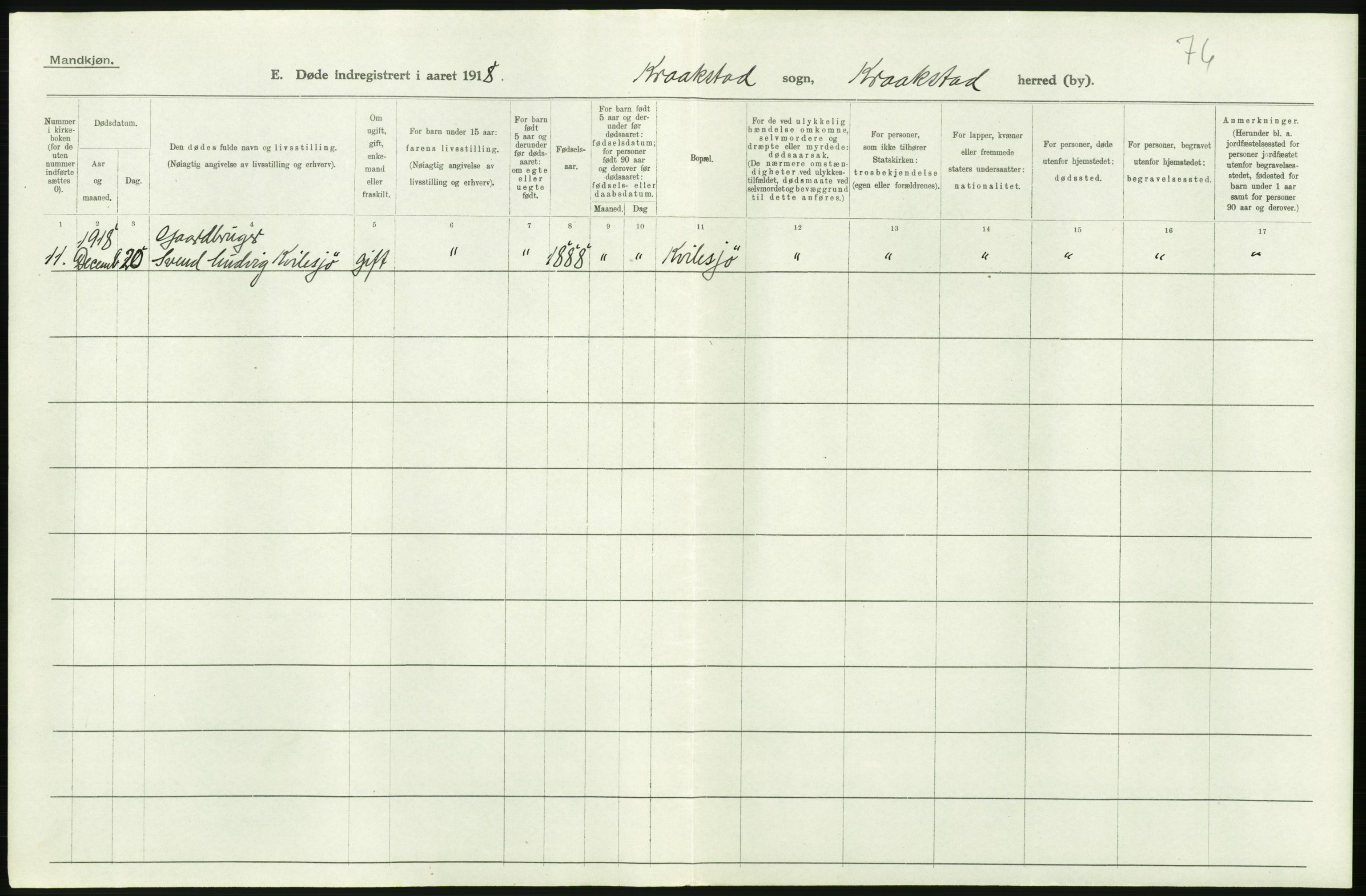 Statistisk sentralbyrå, Sosiodemografiske emner, Befolkning, AV/RA-S-2228/D/Df/Dfb/Dfbh/L0006: Akershus fylke: Døde. Bygder og byer., 1918, p. 32