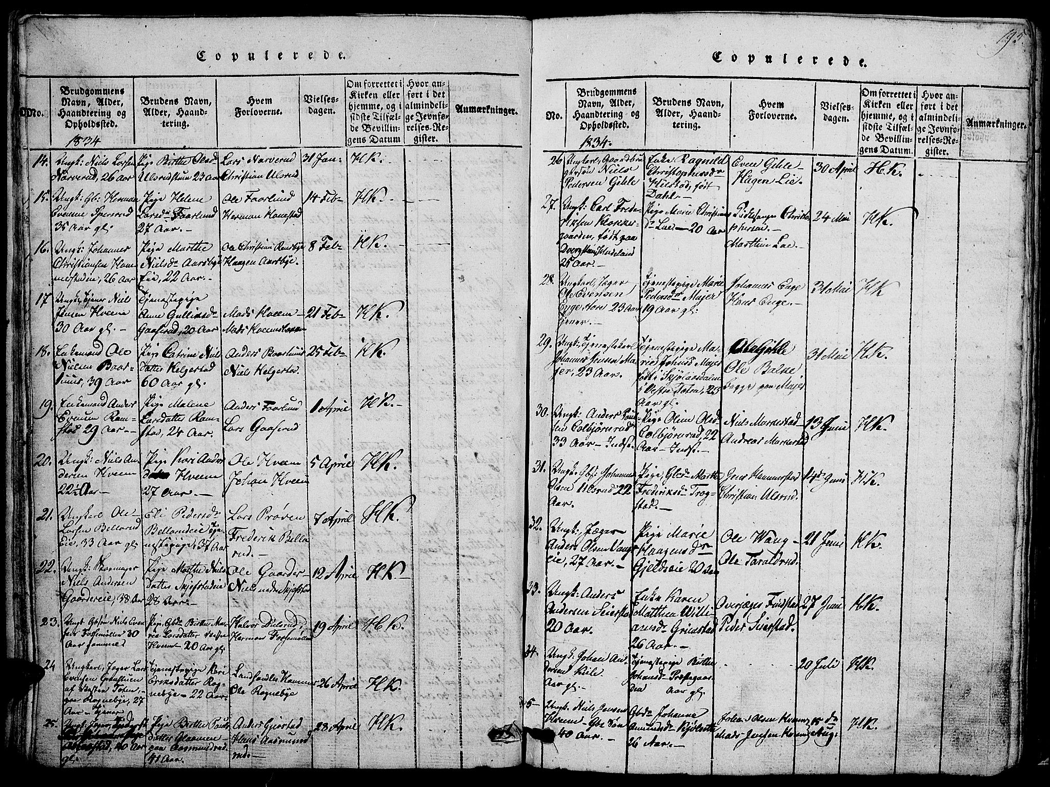 Østre Toten prestekontor, SAH/PREST-104/H/Ha/Hab/L0001: Parish register (copy) no. 1, 1827-1839, p. 195