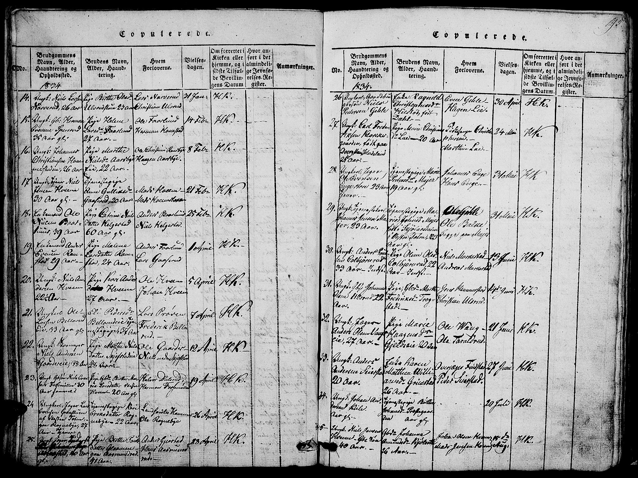 Østre Toten prestekontor, AV/SAH-PREST-104/H/Ha/Hab/L0001: Parish register (copy) no. 1, 1827-1839, p. 195