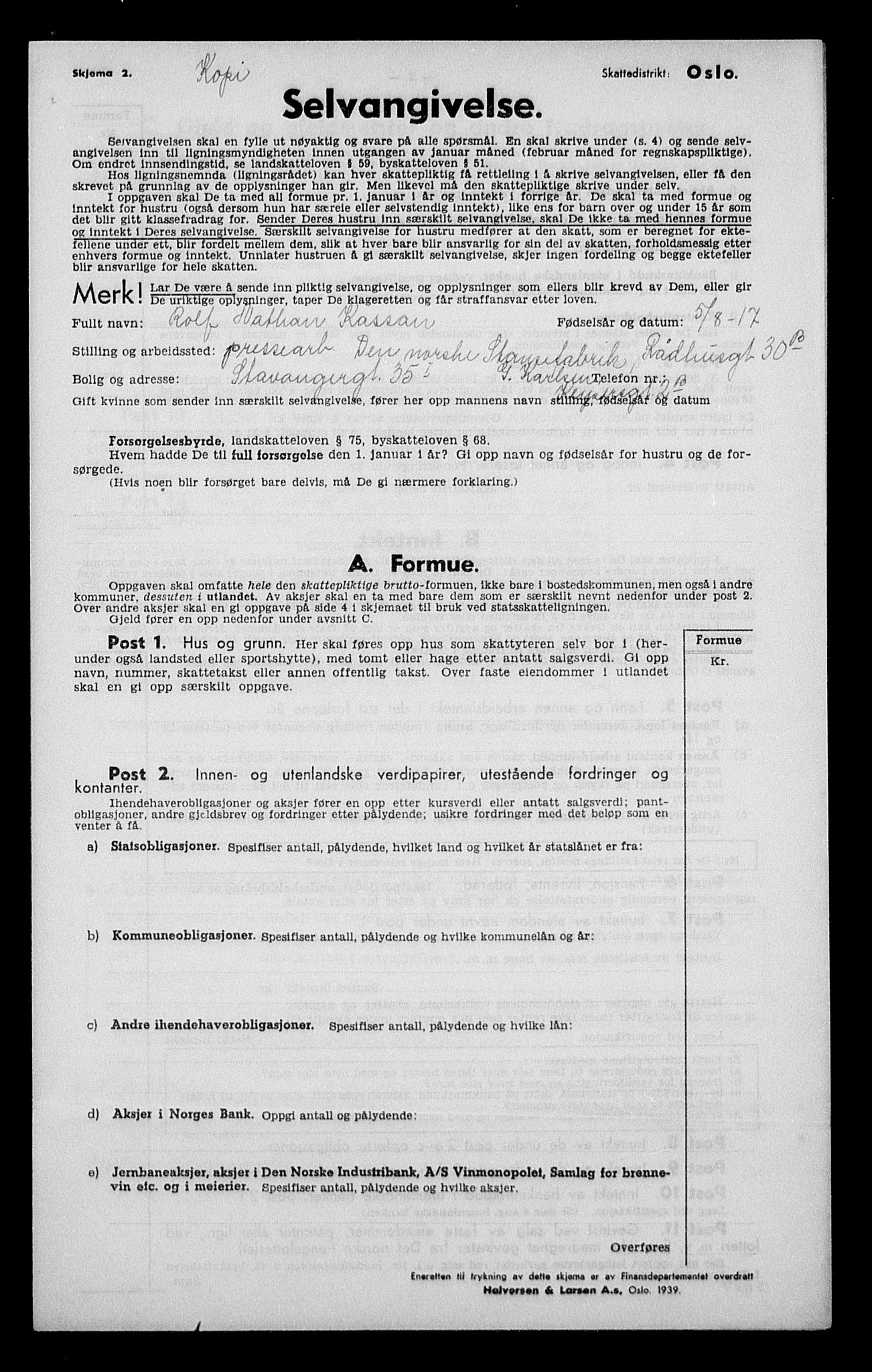 Justisdepartementet, Tilbakeføringskontoret for inndratte formuer, AV/RA-S-1564/H/Hc/Hcc/L0950: --, 1945-1947, p. 93