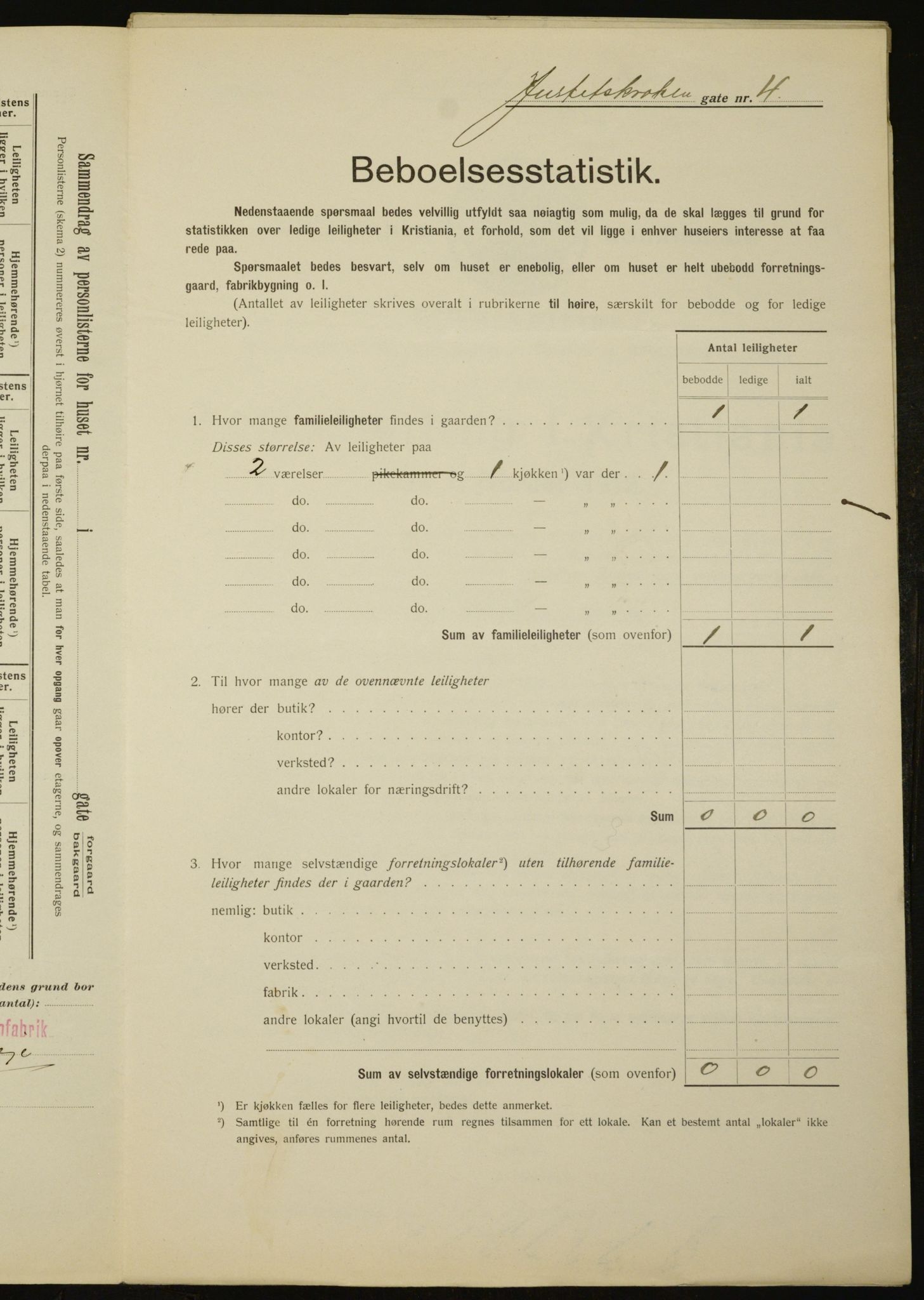 OBA, Municipal Census 1912 for Kristiania, 1912, p. 47989