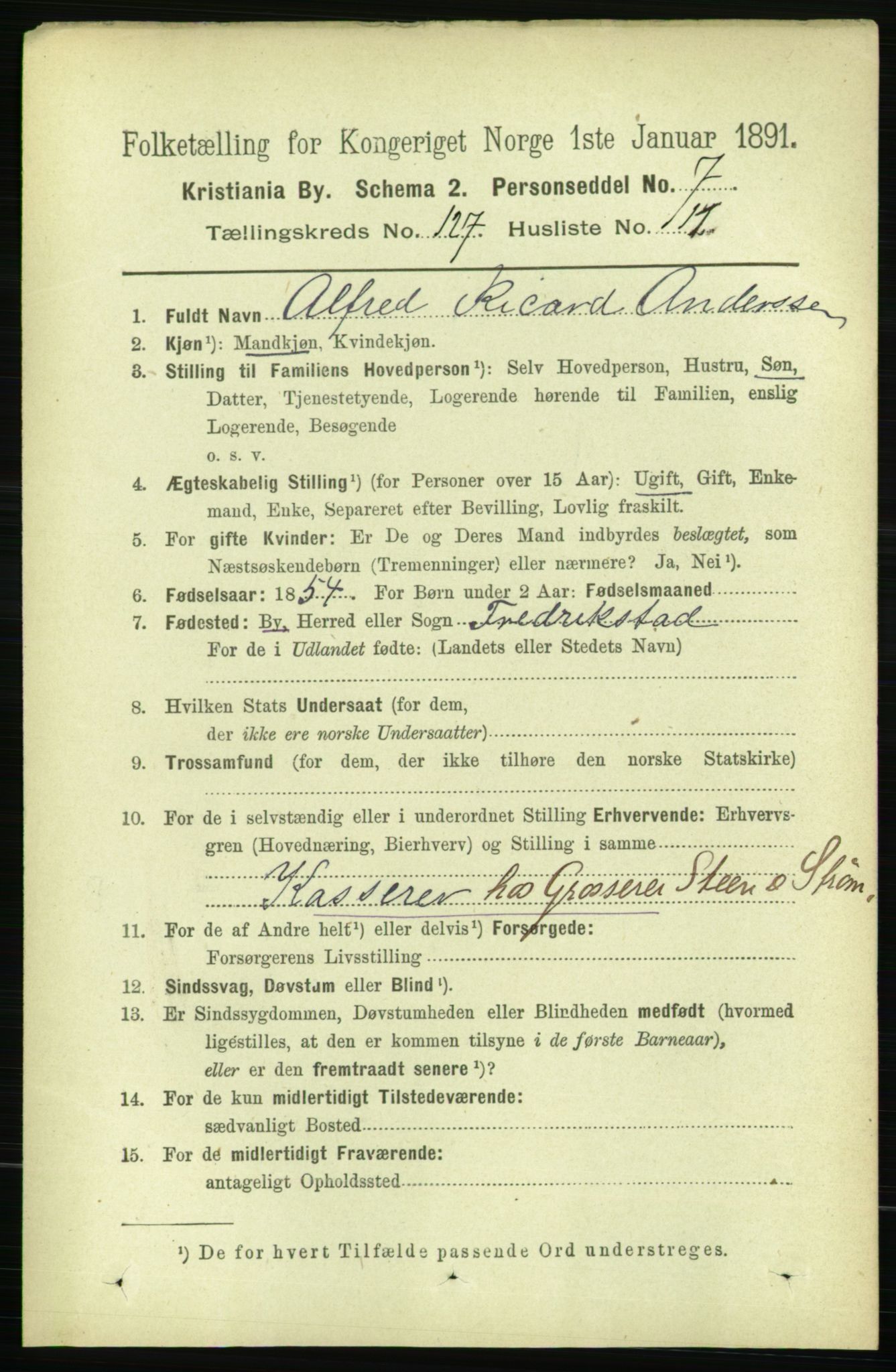 RA, 1891 census for 0301 Kristiania, 1891, p. 68230