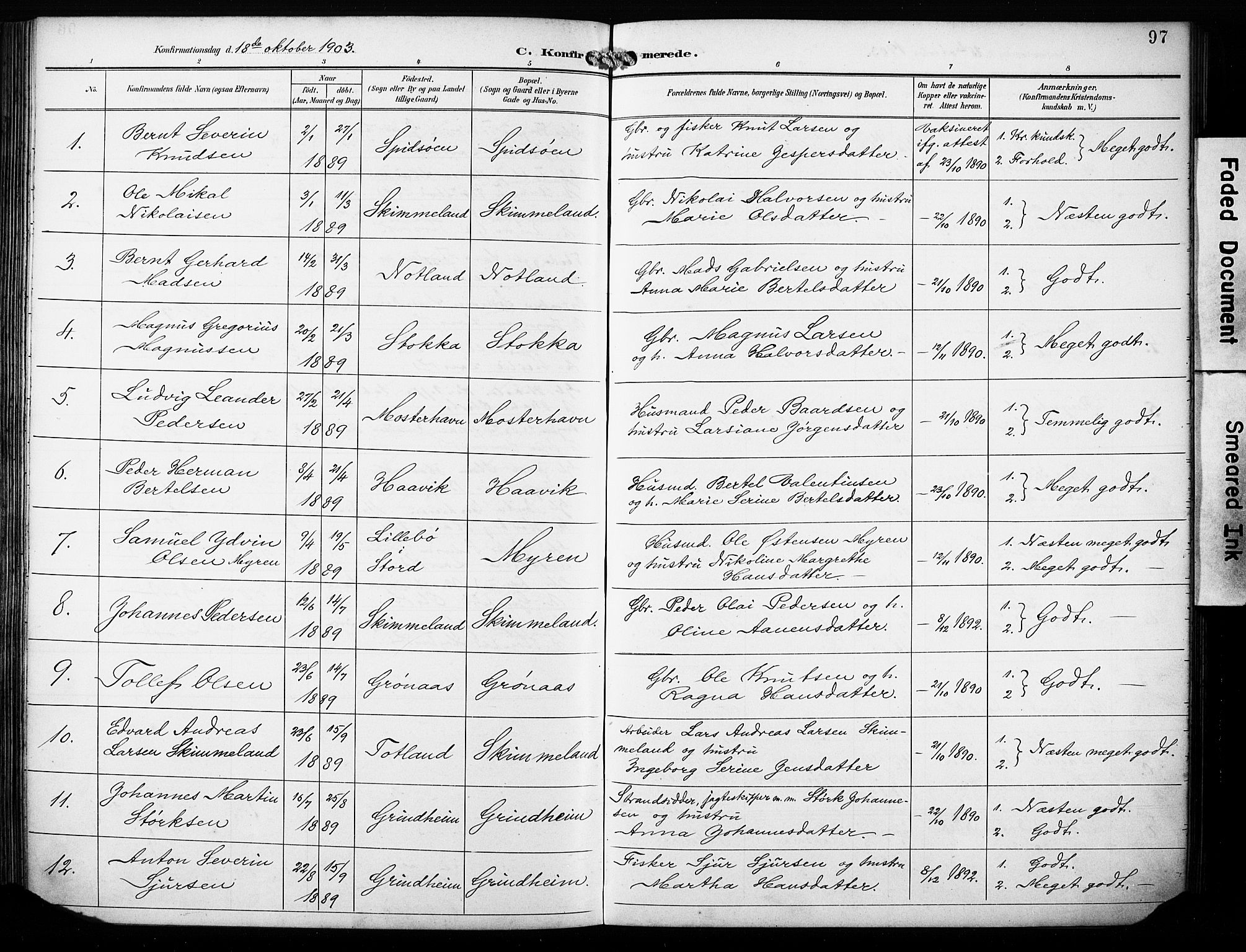 Finnås sokneprestembete, SAB/A-99925/H/Ha/Haa/Haab/L0002: Parish register (official) no. B 2, 1895-1906, p. 97