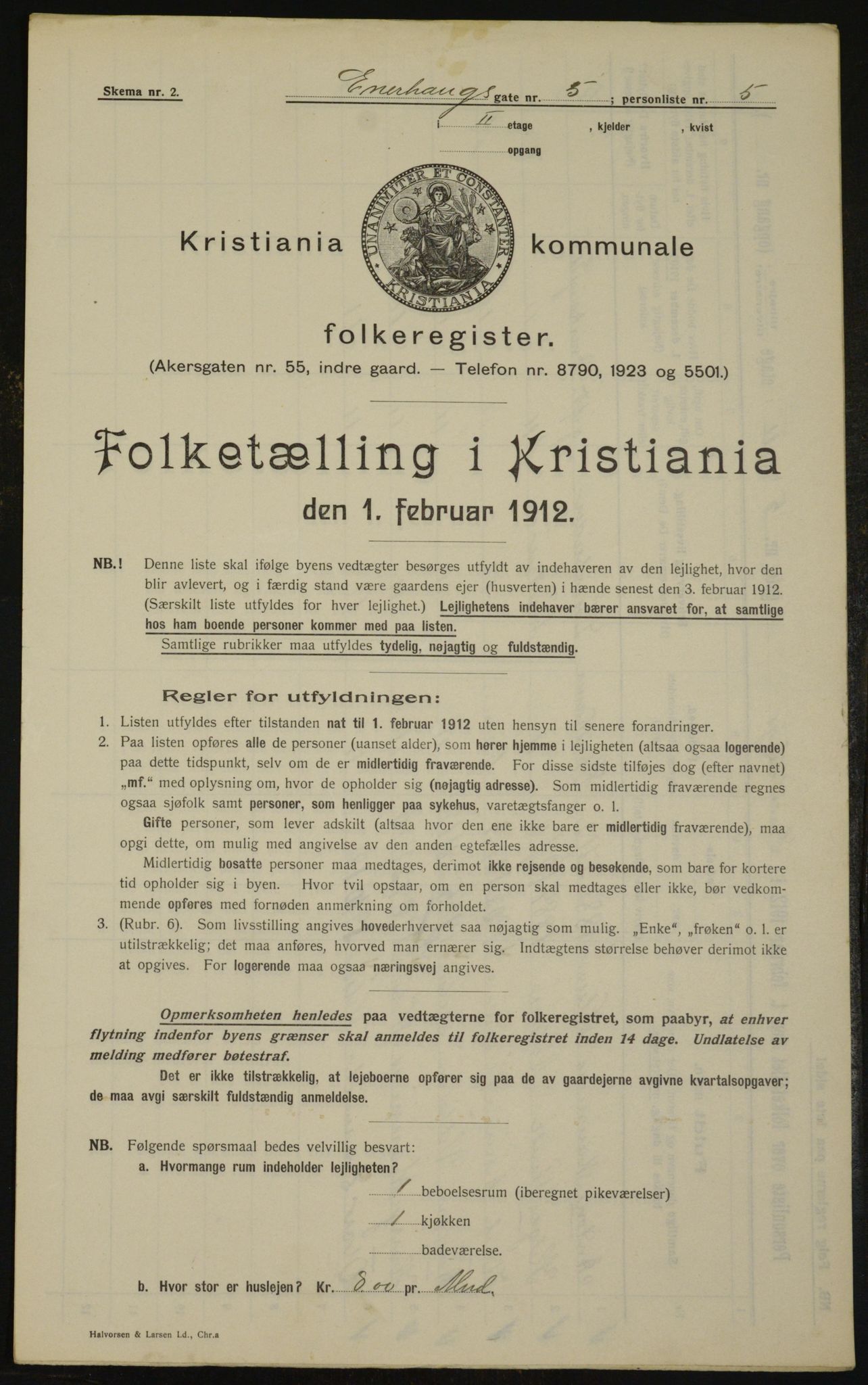 OBA, Municipal Census 1912 for Kristiania, 1912, p. 21475