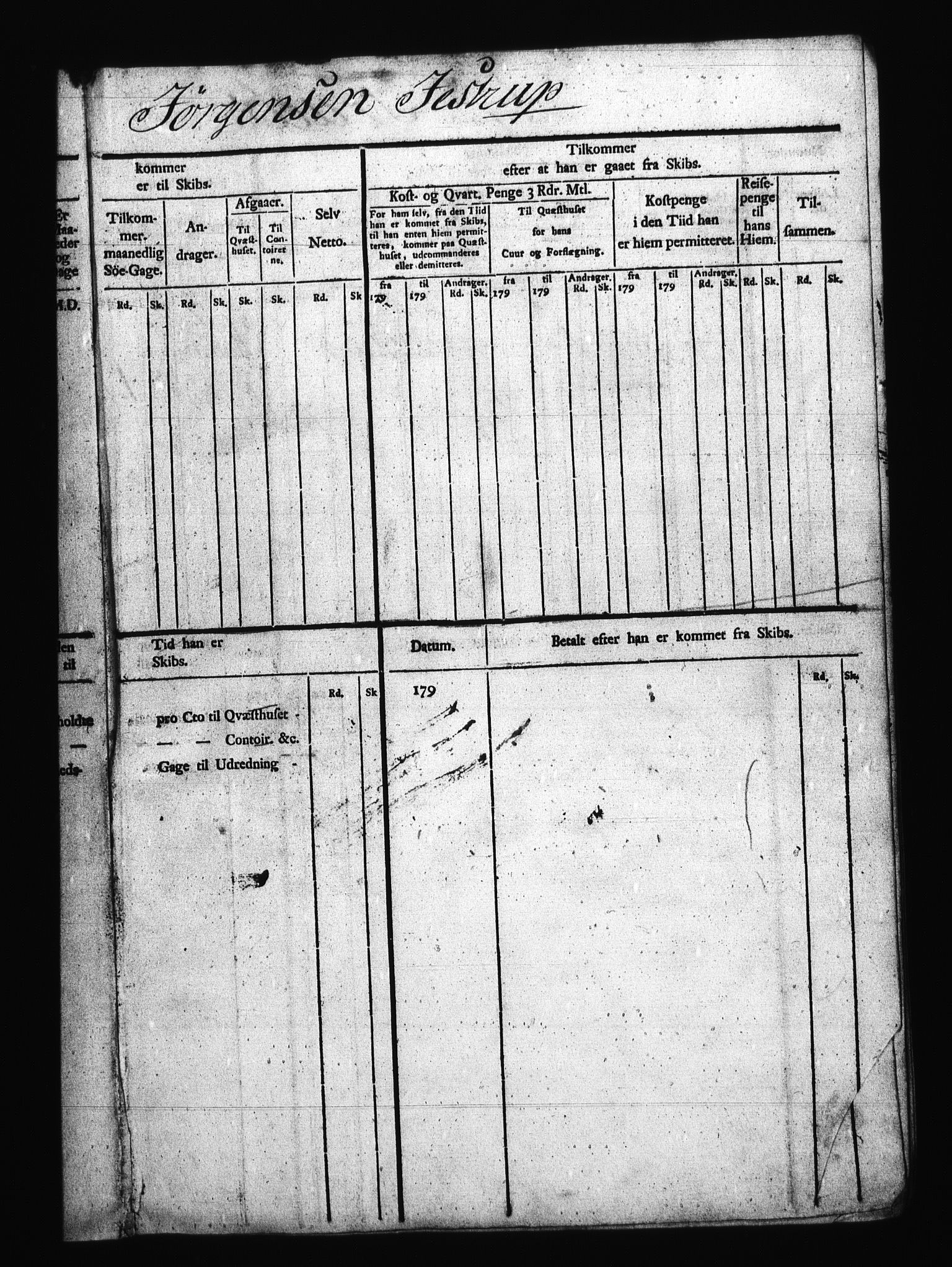 Sjøetaten, RA/EA-3110/F/L0217: Bergen distrikt, bind 1, 1791-1792