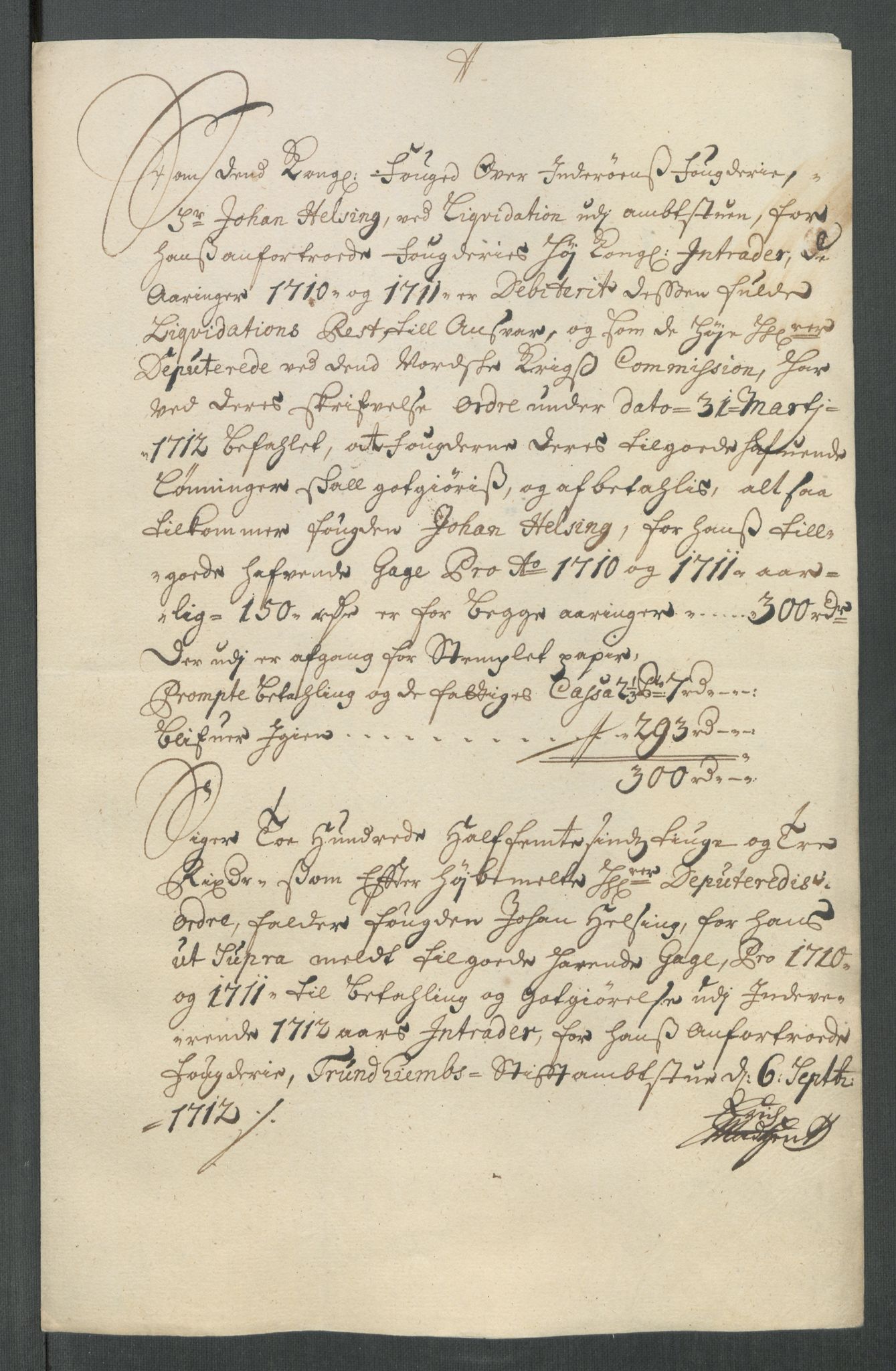 Rentekammeret inntil 1814, Reviderte regnskaper, Fogderegnskap, AV/RA-EA-4092/R63/L4320: Fogderegnskap Inderøy, 1712, p. 355