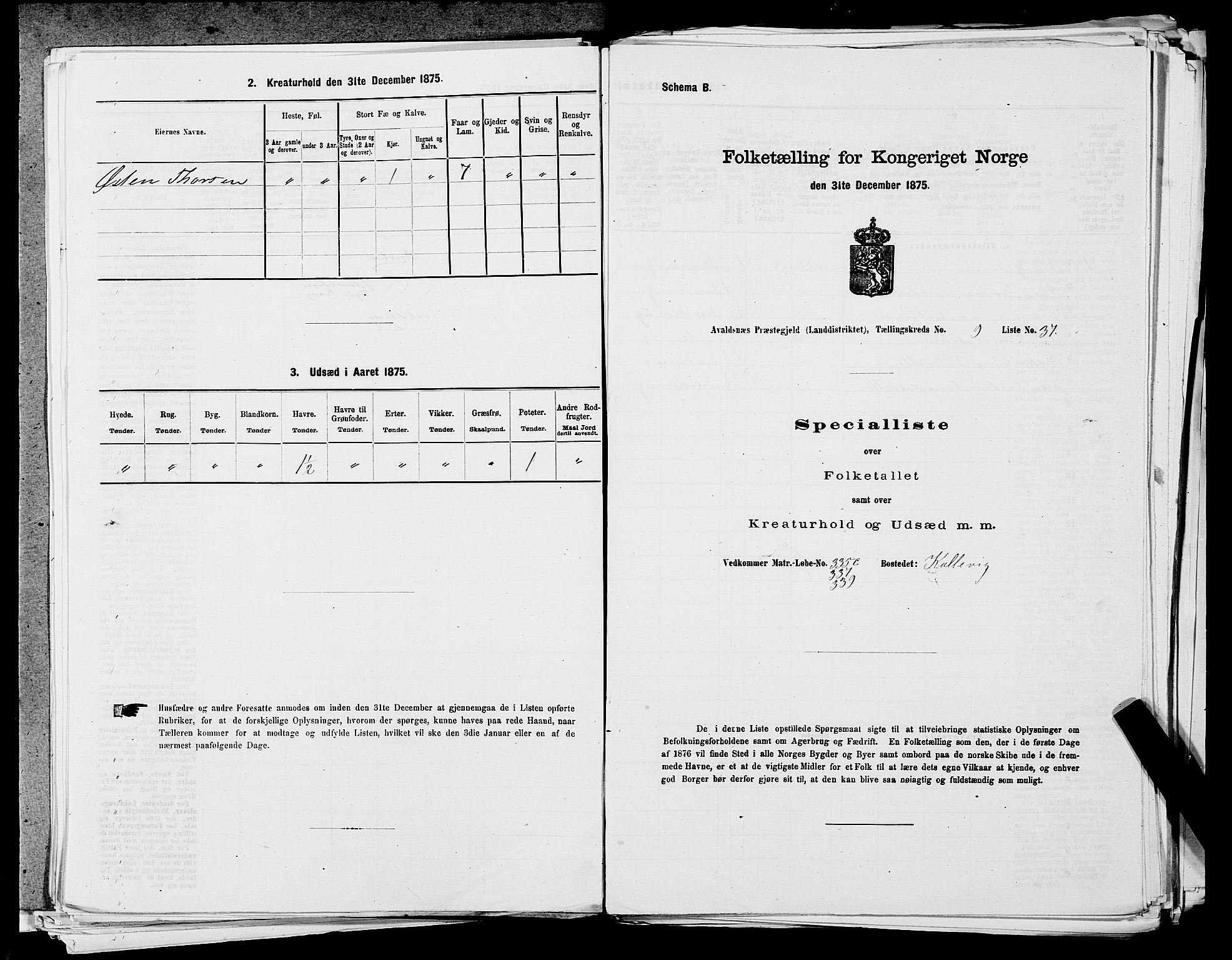 SAST, 1875 census for 1147L Avaldsnes/Avaldsnes og Kopervik, 1875, p. 1491