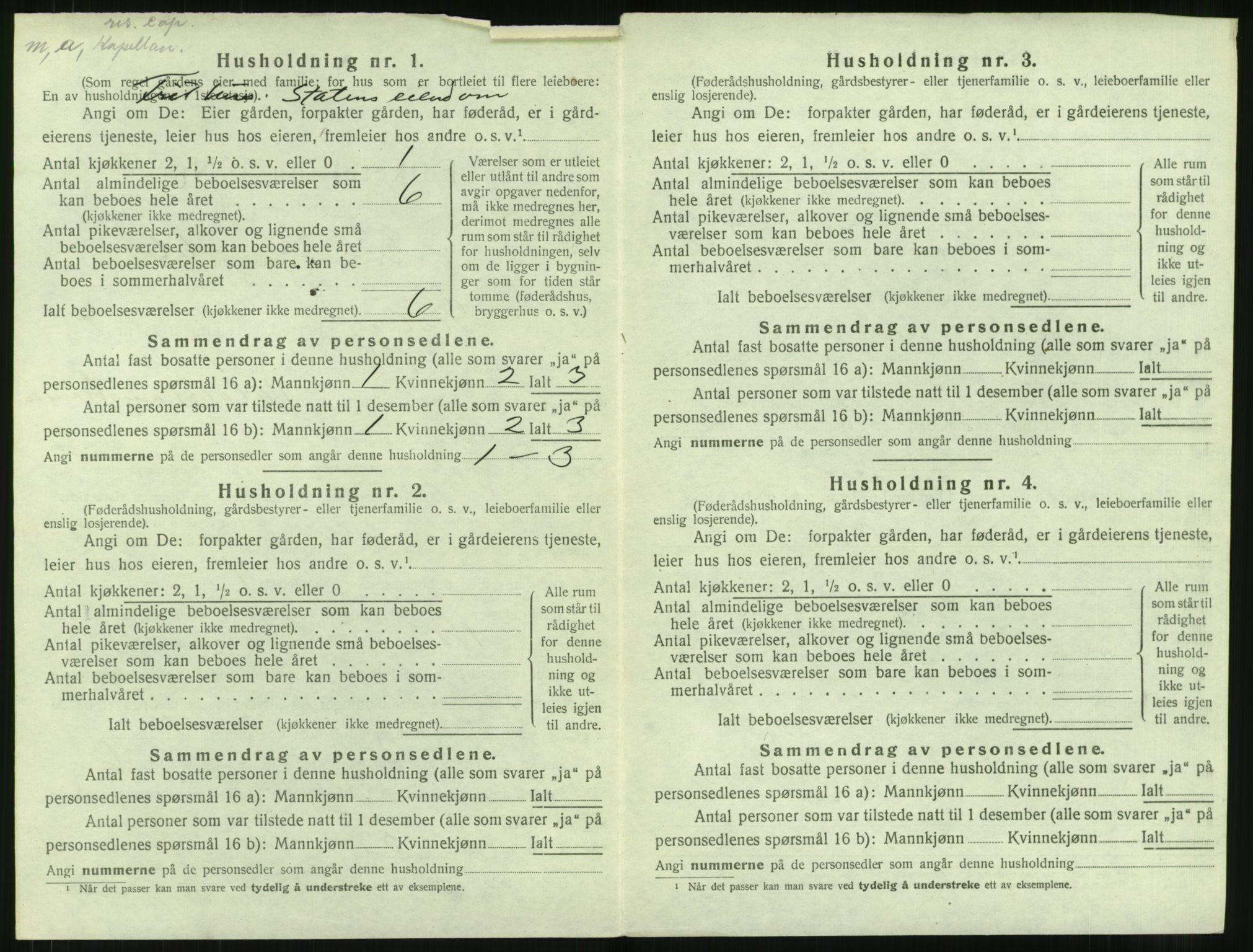 SAT, 1920 census for Giske, 1920, p. 415