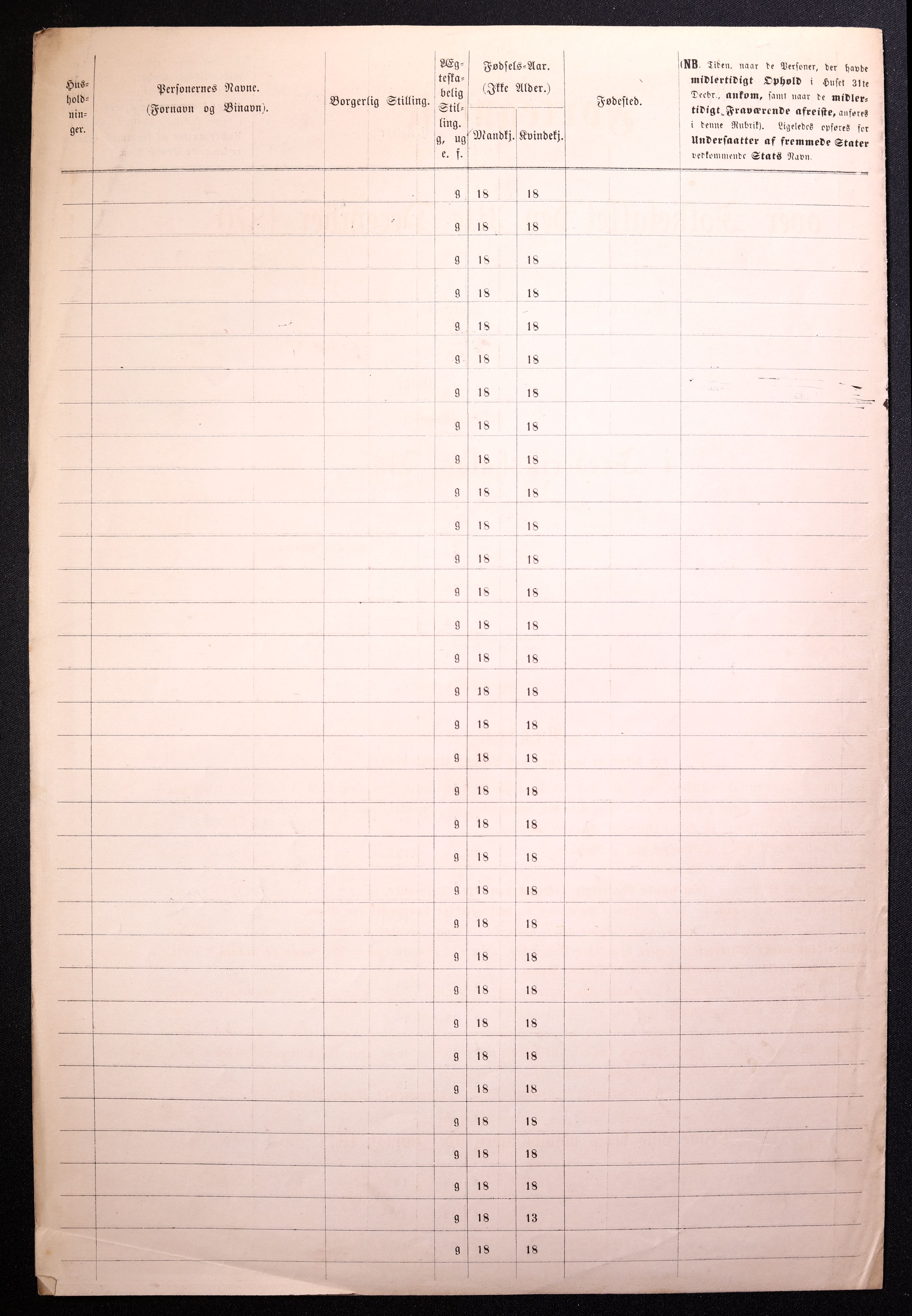 RA, 1870 census for 0101 Fredrikshald, 1870, p. 954