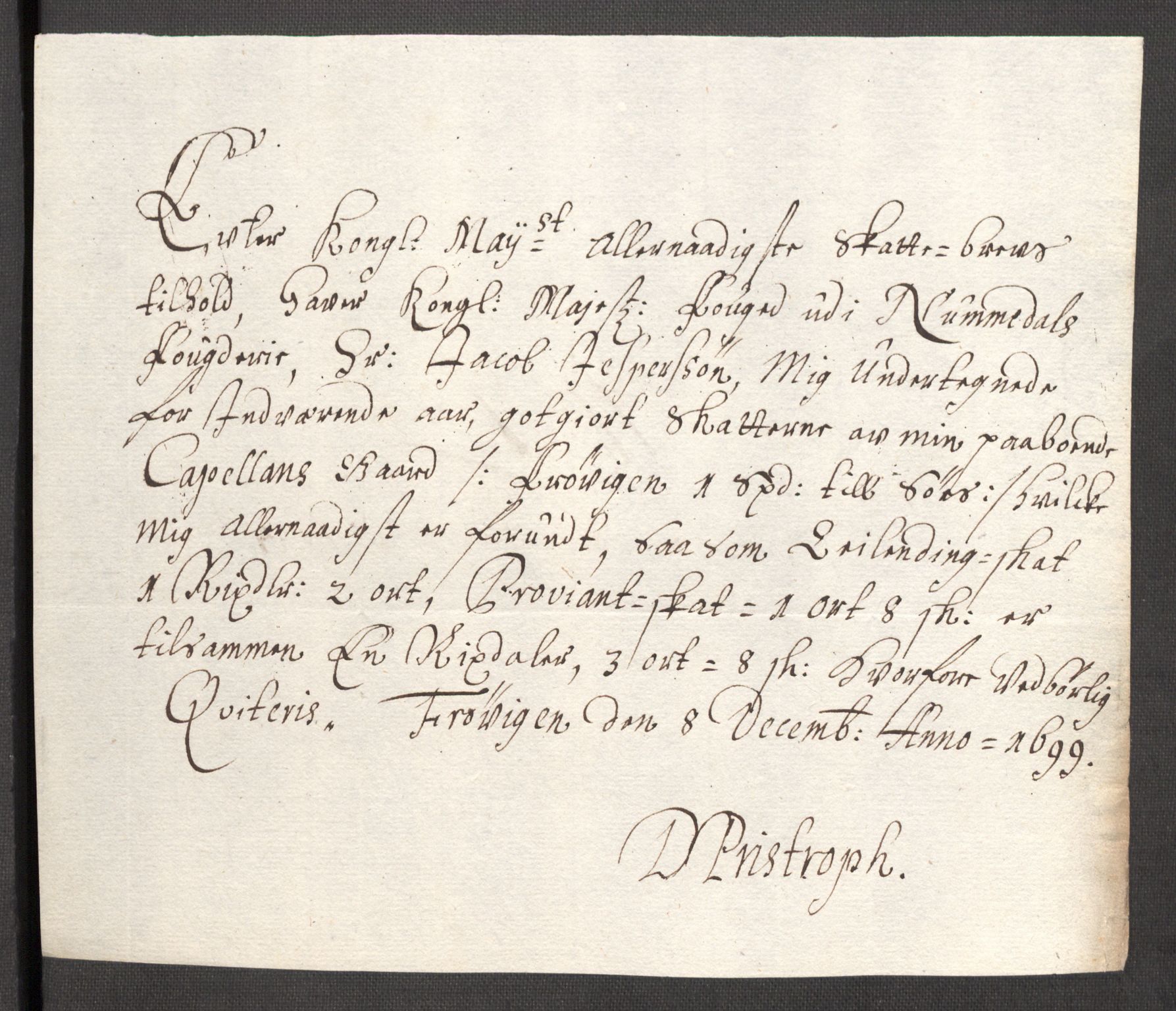 Rentekammeret inntil 1814, Reviderte regnskaper, Fogderegnskap, AV/RA-EA-4092/R64/L4426: Fogderegnskap Namdal, 1699-1700, p. 172