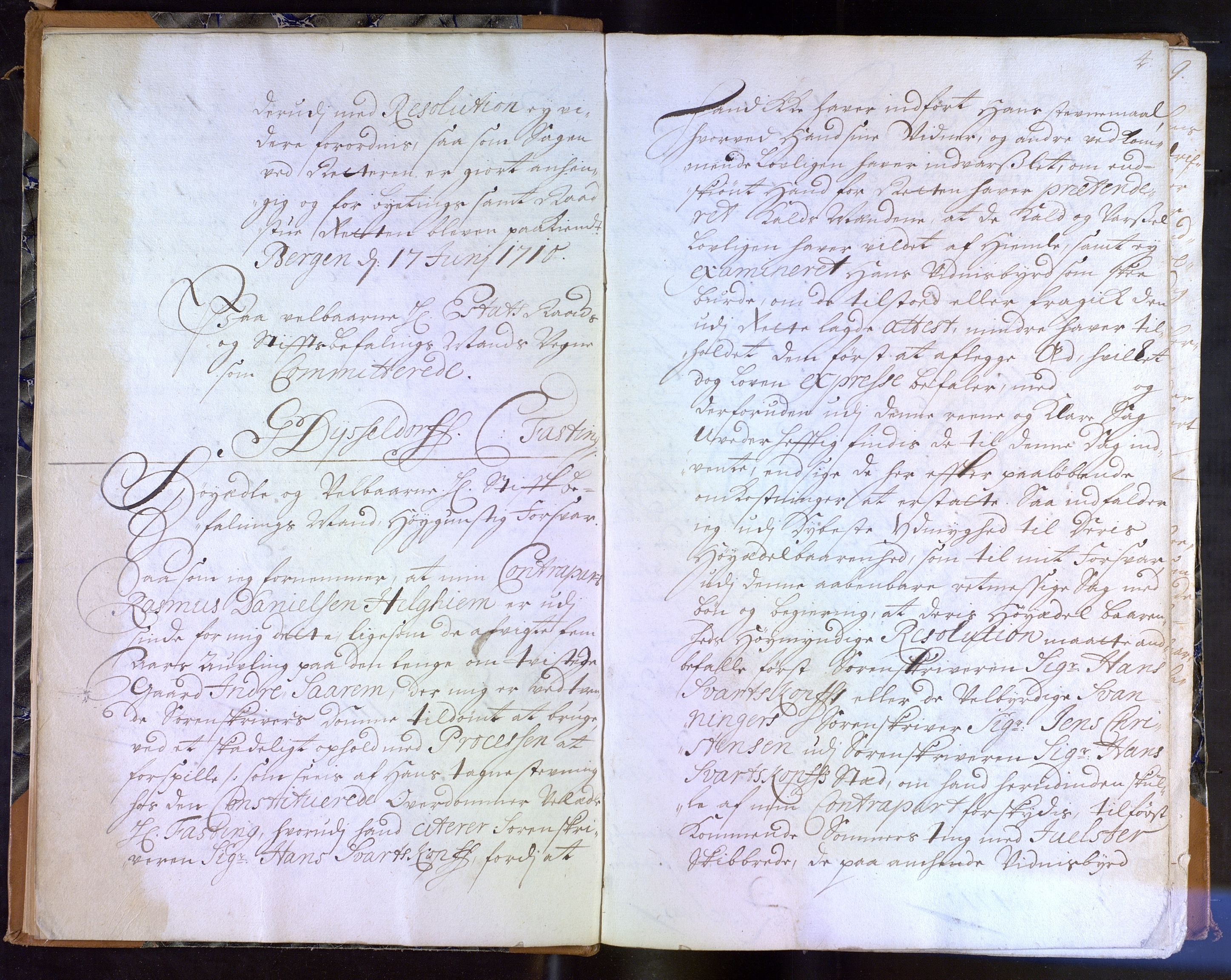 Stiftamtmannen i Bergen, AV/SAB-A-100006/A/Aa/L0005: Lnr. 5: Resolusjonsbok, 1710-1711
